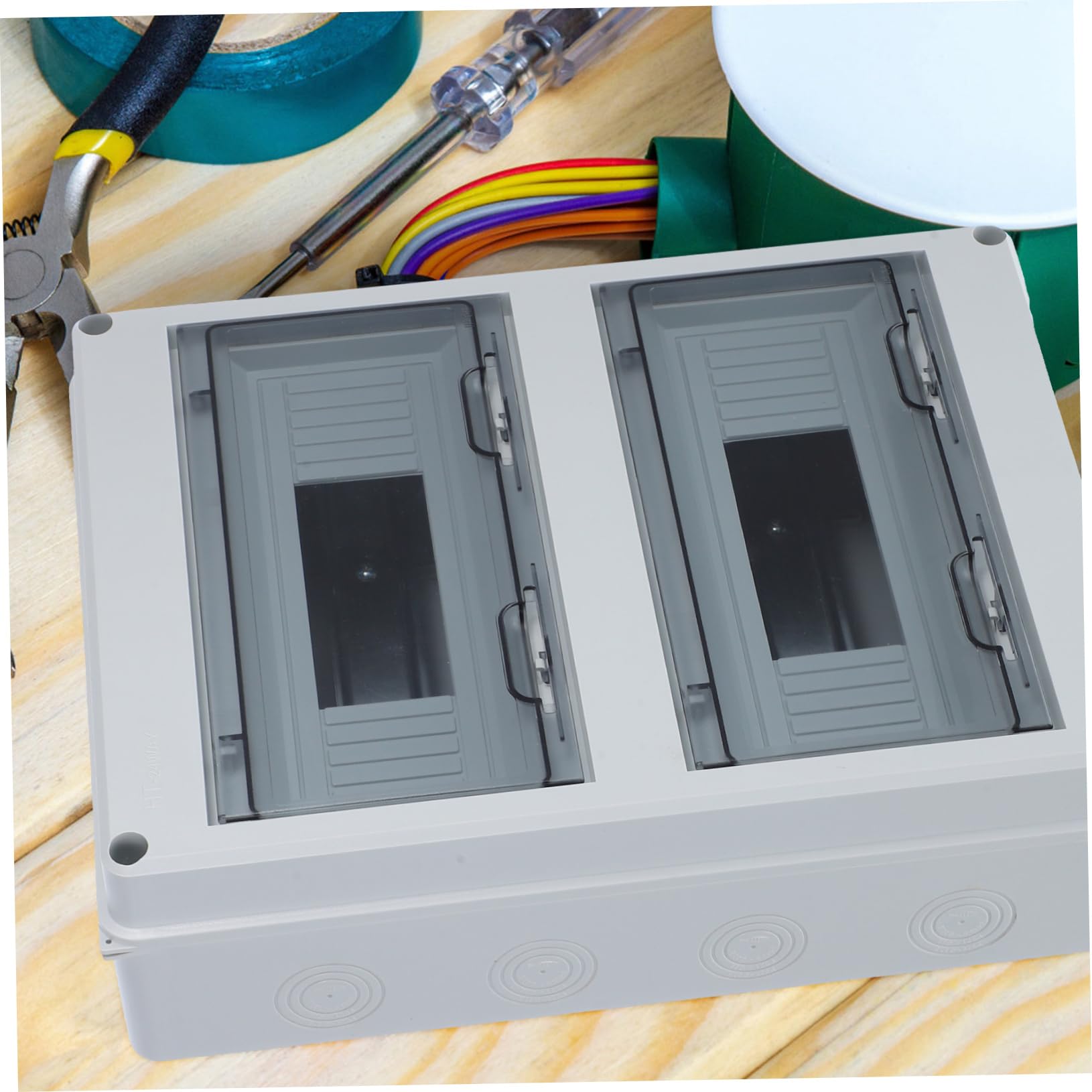 PRETYZOOM Caja Eléctrica Exterior y Antipolvo Circuitos Protección para Medidor Eléctrico Caja de Distribución Resistente la para Montaje Pared Uso Doméstico Aire