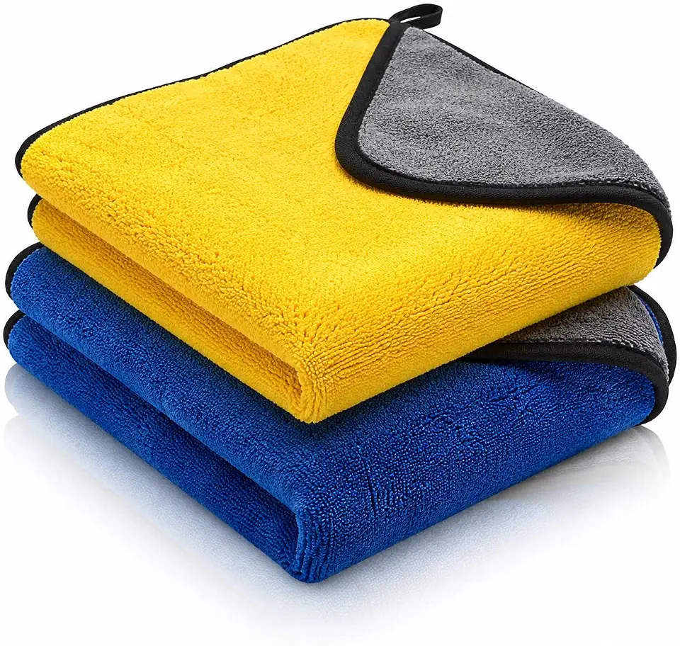Kit 2 Pano de Microfibra Automotiva 600 GSM | Super Absorvente | Pano para Secagem, Polimento e Limpeza sem Riscos