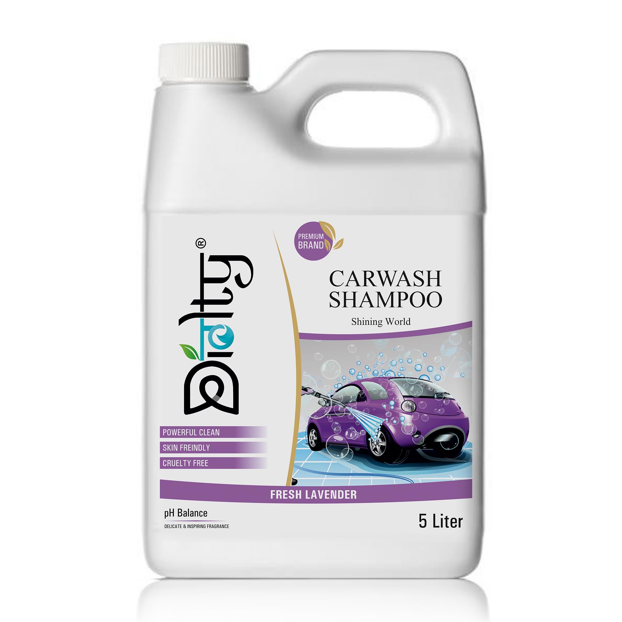 5L Car Shampoo Concentrate | pH Neutral Foam Cannon Wash | Lavender Scented | Safe for Ceramic Paint Protection | Hand Wash Safe India