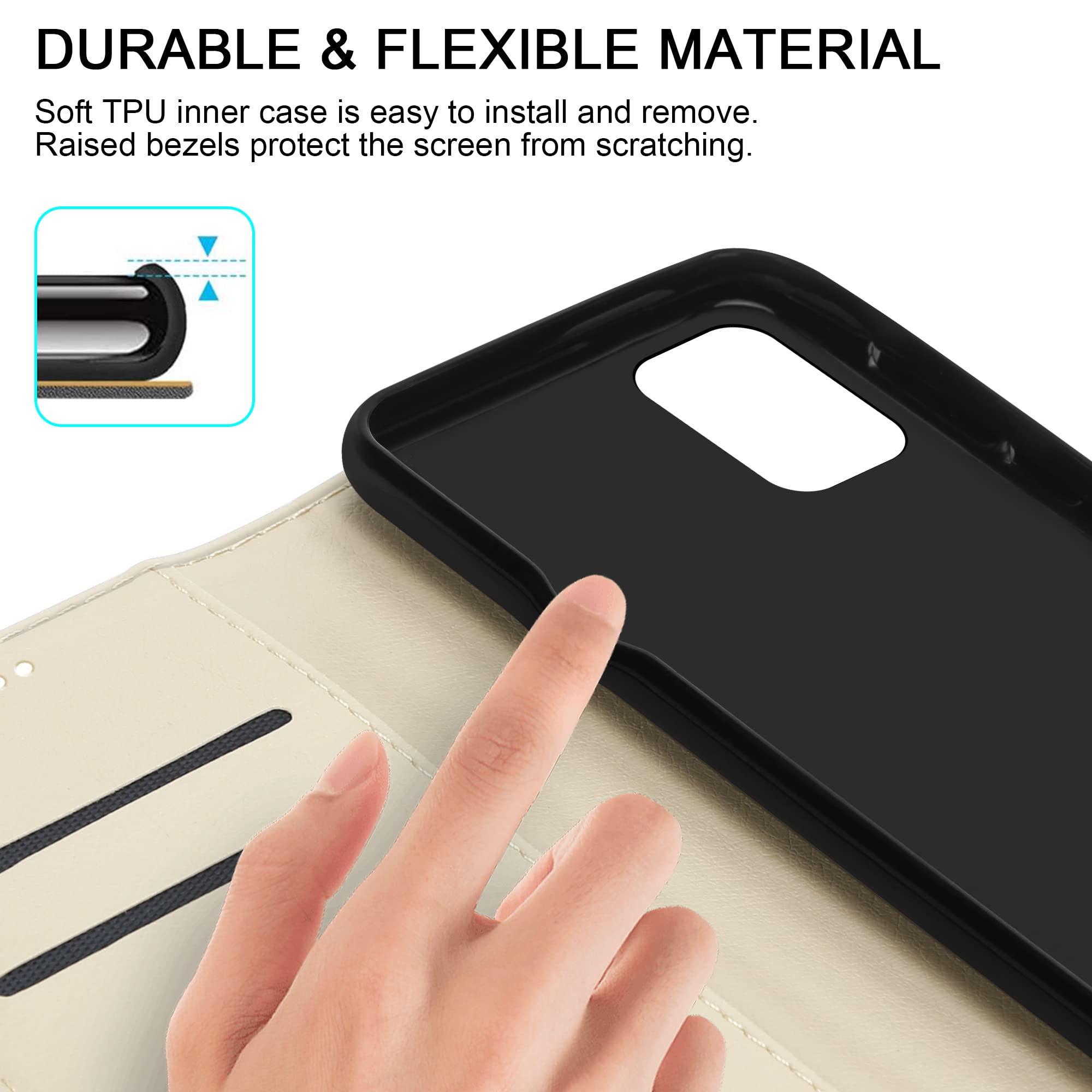 Pixfab Custodia A Portafoglio In Pelle Per Nokia C30 - Blu, Con Chiusura Magnetica, Slot Per Carte E Supporto Per Video