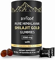 Vista 1 de Gomitas Pure Himalayan Shilajit - Suplemento diario natural con Ashwagandha - 60 gomitas - Sin OMG y sin azúcar