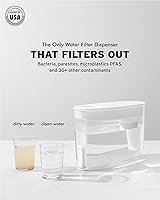 Vista 2 de LifeStraw Home - Dispensador de filtro de agua, 18 tazas, plástico sin BPA, probado para proteger contra bacterias, parásitos, micro-plásticos