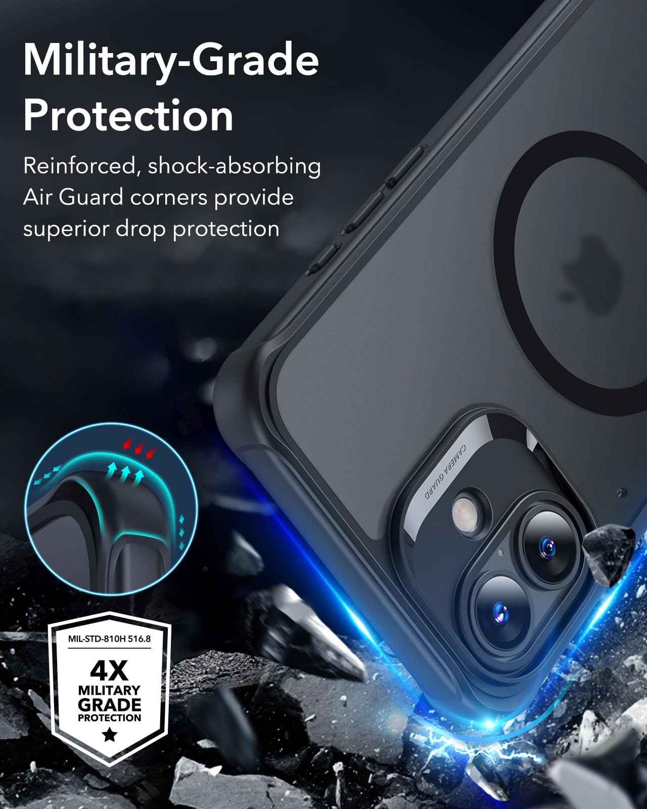 ESR for iPhone 16 Plus Case Set, 1 Set Individual Lens Protectors, Compatible with MagSafe Phone Case - Image 4