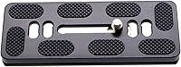 Vista 2 de PU-100 Placa QR universal de liberación rápida de 3.937 in con tornillo de anillo en D para trípode monopie bola cabeza DSLR cámara, compatible