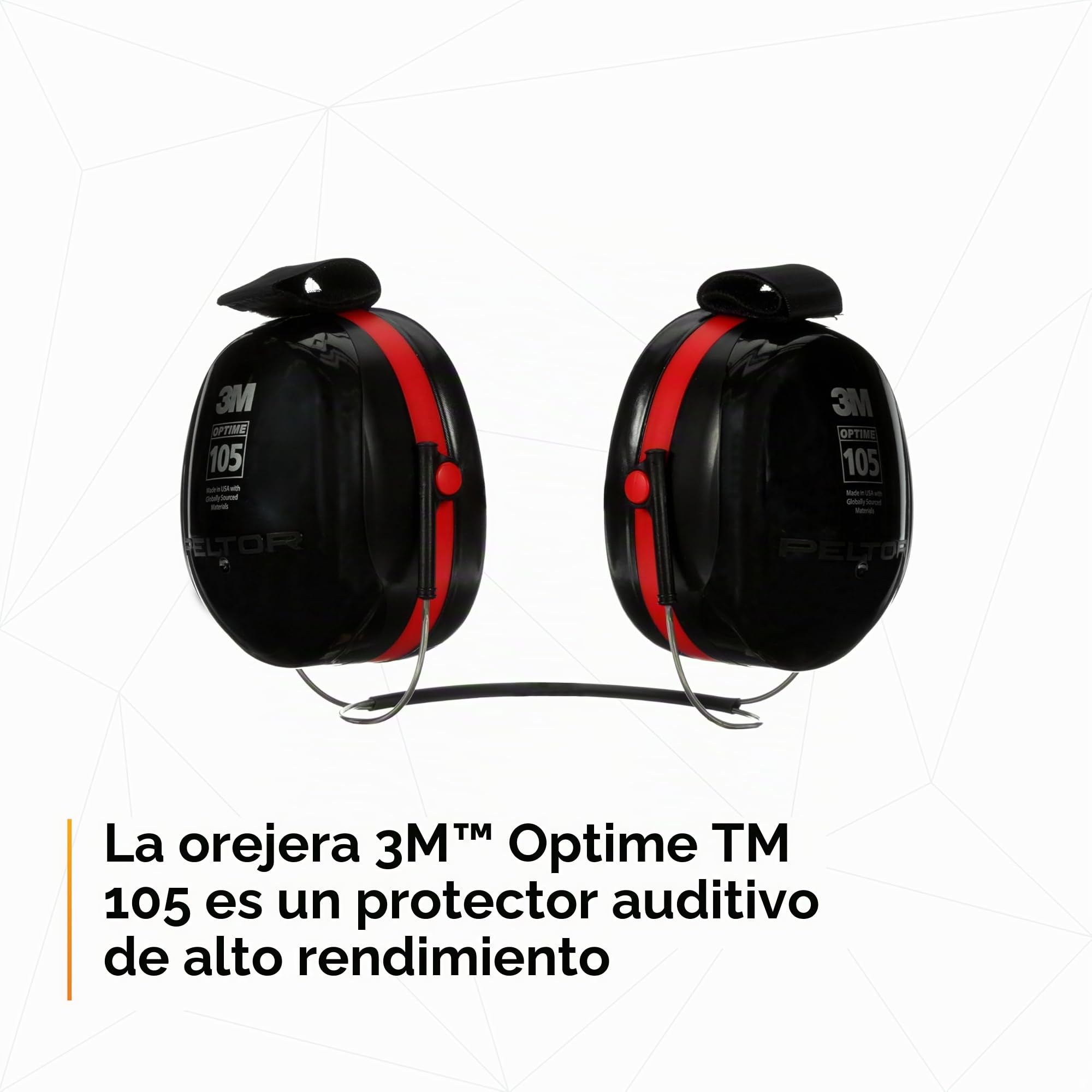3M Peltor Optime 105 - Orejeras con banda para el cuello, protectores de oído, protección auditiva, NRR 29 dB