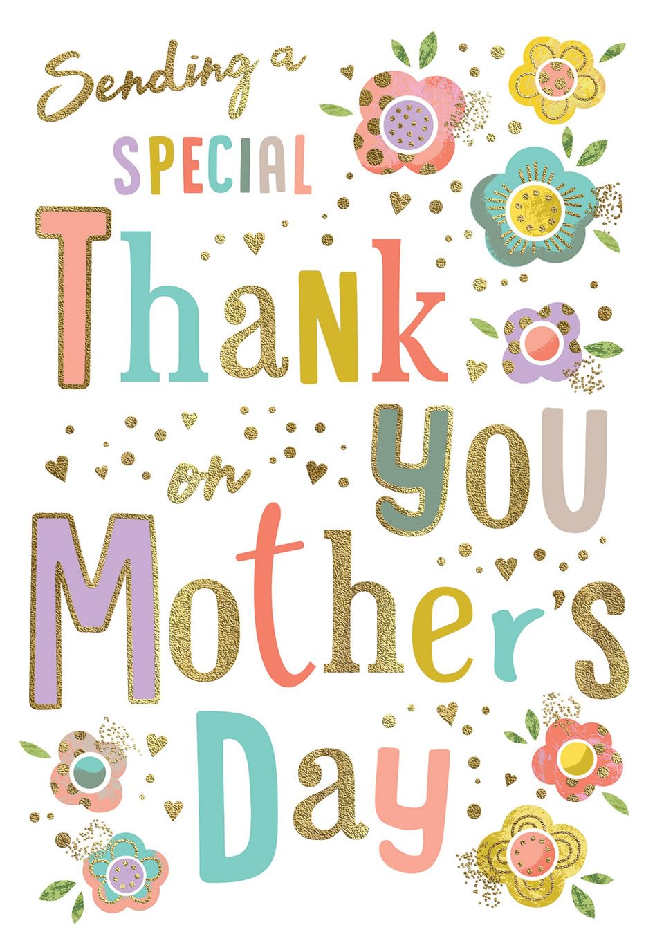 Mother's Day Card, Sending a Special Thank You Mum - 9 x 6 inches - Avant Garde Studios