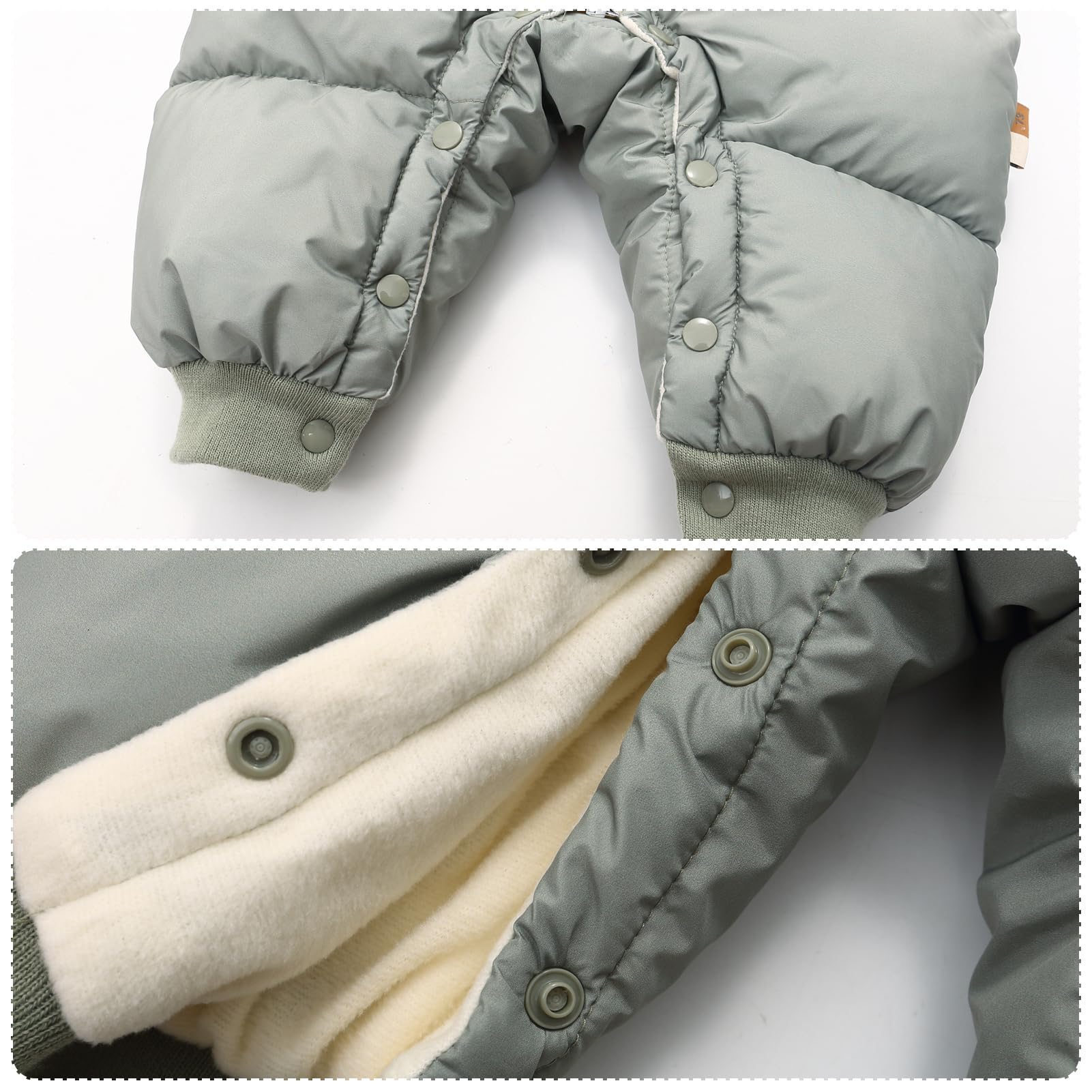 Traje de Nieve Bebé Niña con Capucha Mamecucos Recién Mono de Nieve Niño Ropa de Algodón para Otoño Invierno
