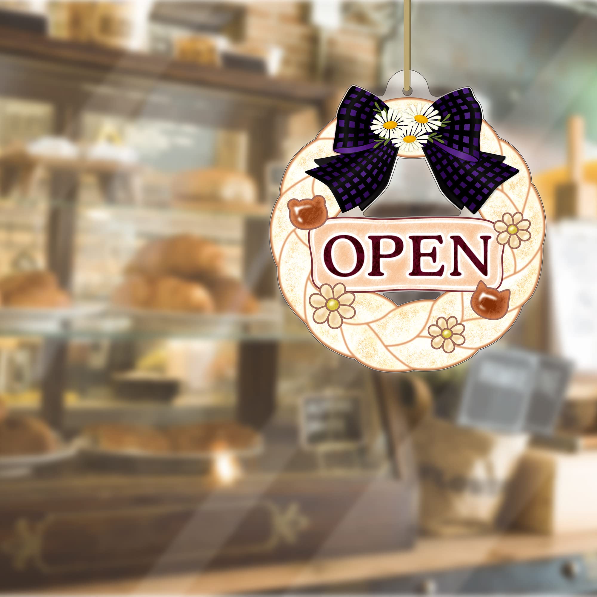 おしゃれなパン屋さん オープン&クローズ看板 ベーカリーカフェ 置き看板 おしゃれなパン屋さん オープン&クローズ看板 ベーカリーカフェ 置き