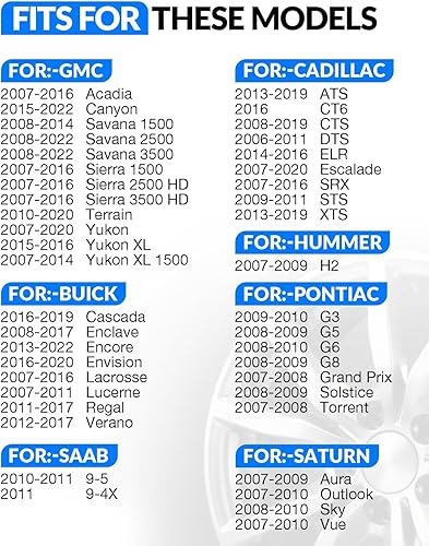 Miniatura 3 de Sensor TPMS preprogramado YZHIDAINF para Chevy Impala 2006-2020 Malibu Tahoe Equinox Cruze para GMC Acadia para - Cadillac Escalade 315MHz Sensor de