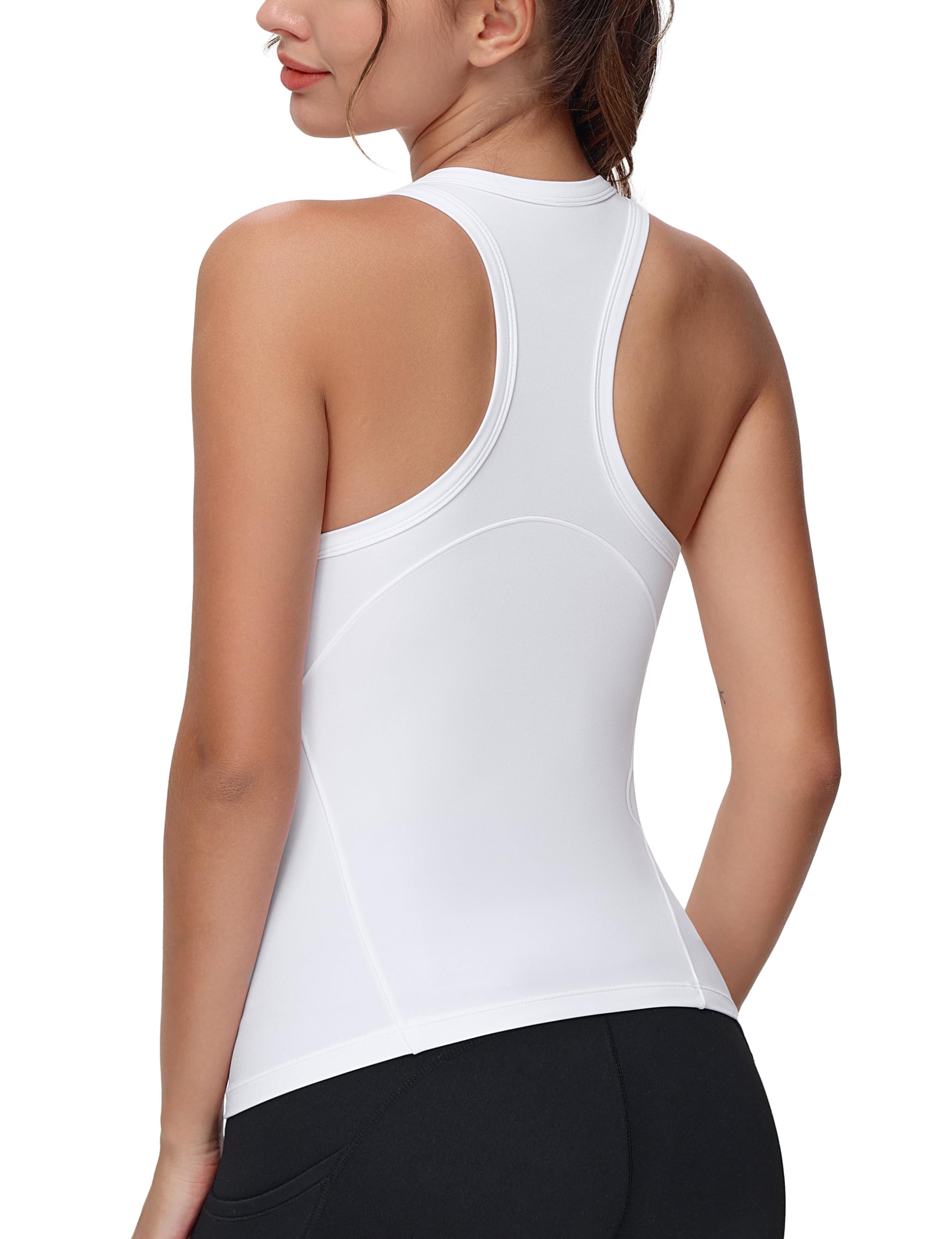THE GYM PEOPLE Sport Tank Tops Damen Ärmellose Enge Racerback Fitness Oberteile Basic Sommer Laufen Yoga Shirts