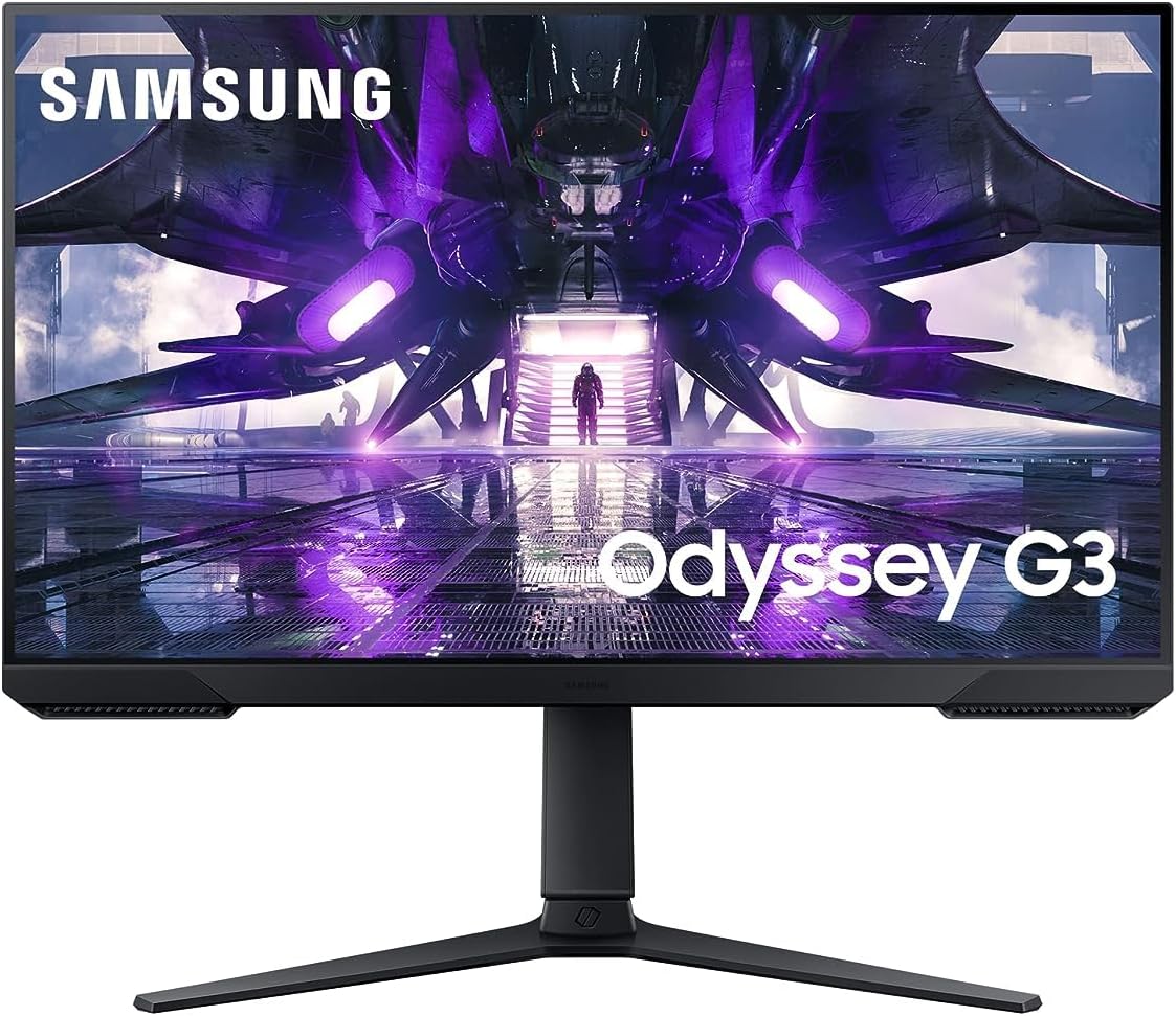 Samsung Odyssey G3 Gaming Monitor AG320 with 165Hz Refresh rate and 1ms Response Time | AMD Free Sync, Ergonomic Design Height Adjustable, Tilt, Swivel and Pivot modes (24" inches)