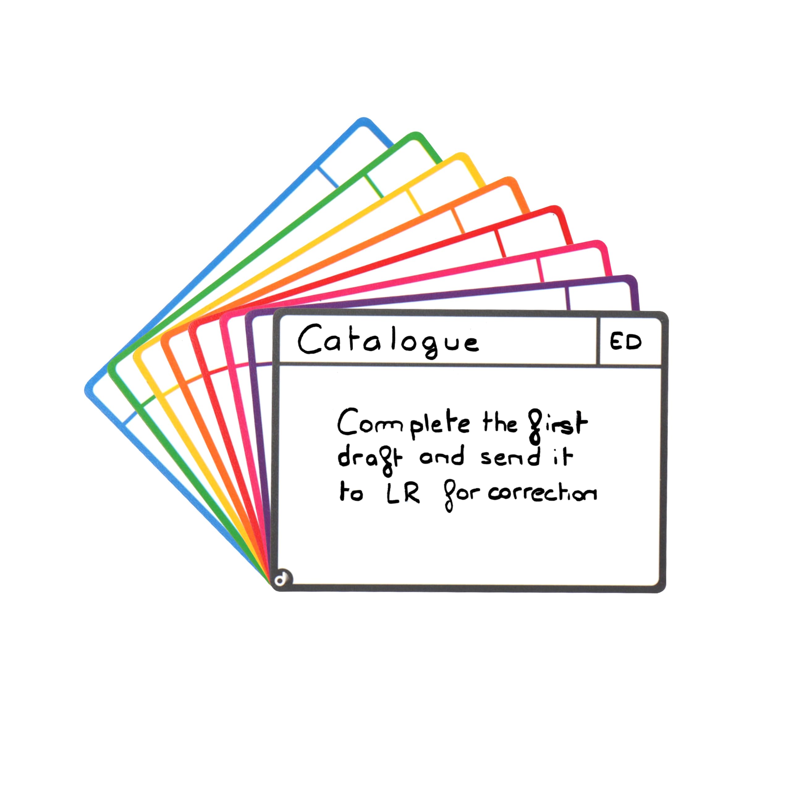 Djois Kit de Cartes magnétiques pour Tableau Blanc – Gestion de Projet Agile, Kanban et Scrum (Tableau Agile, 6 colonnes, Cartes M)