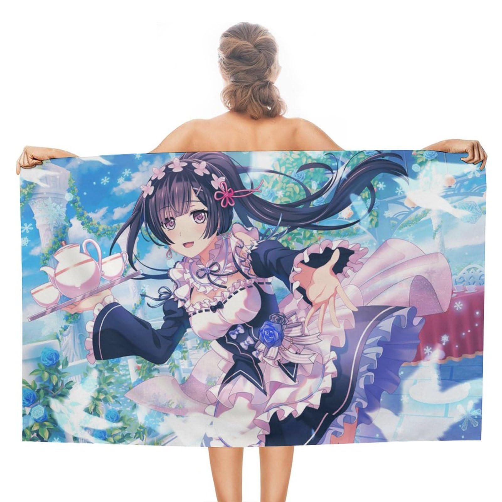 Amazon.co.jp: バンドリ！白金 燐子 ビーチタオル 人気 バスタオル 