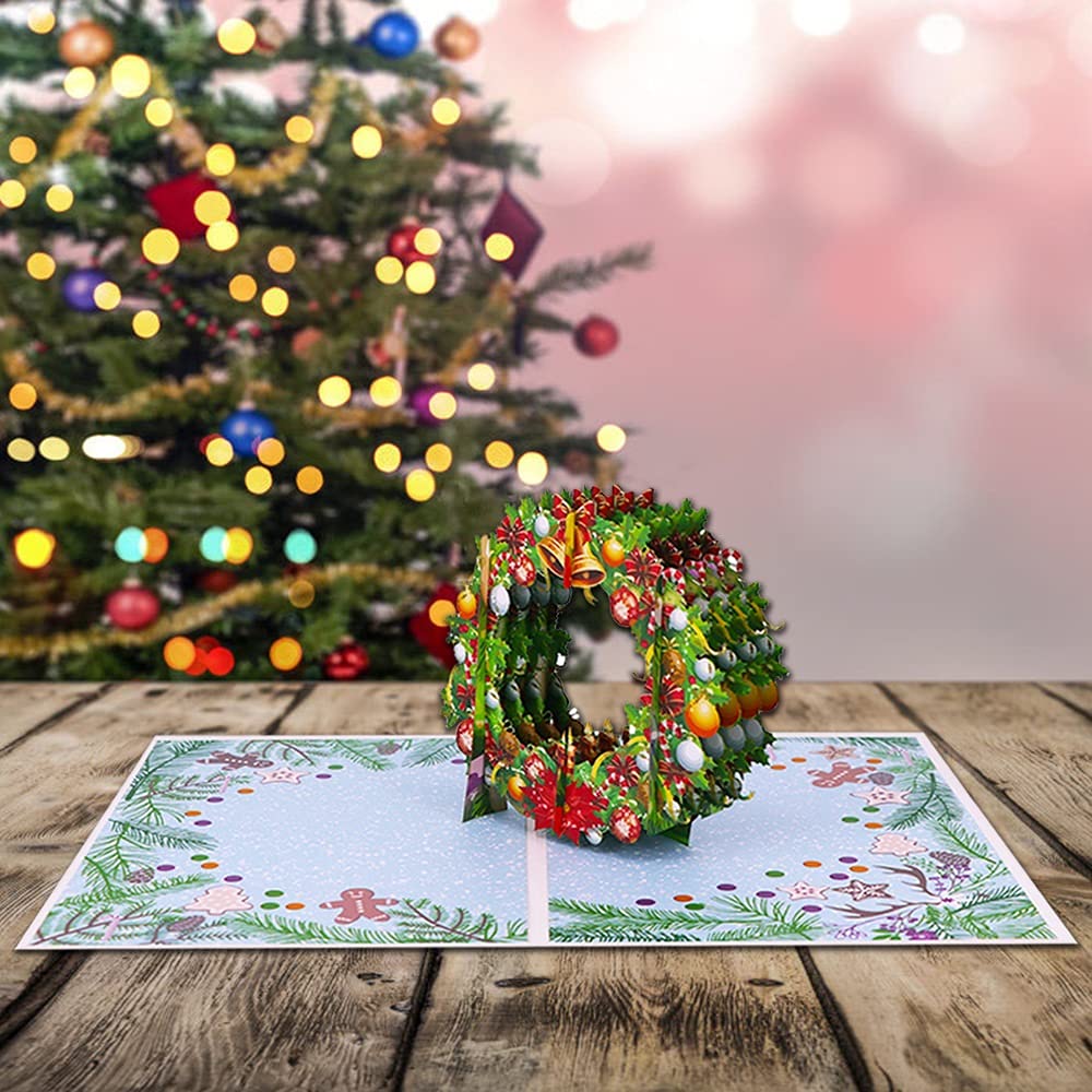 RAN 5 stücke Urlaub Geschenkkarte 3D Pop-up Weihnachtskarten Geschenk-Gruß-Karte Postkarte for Weihnachtsfeier