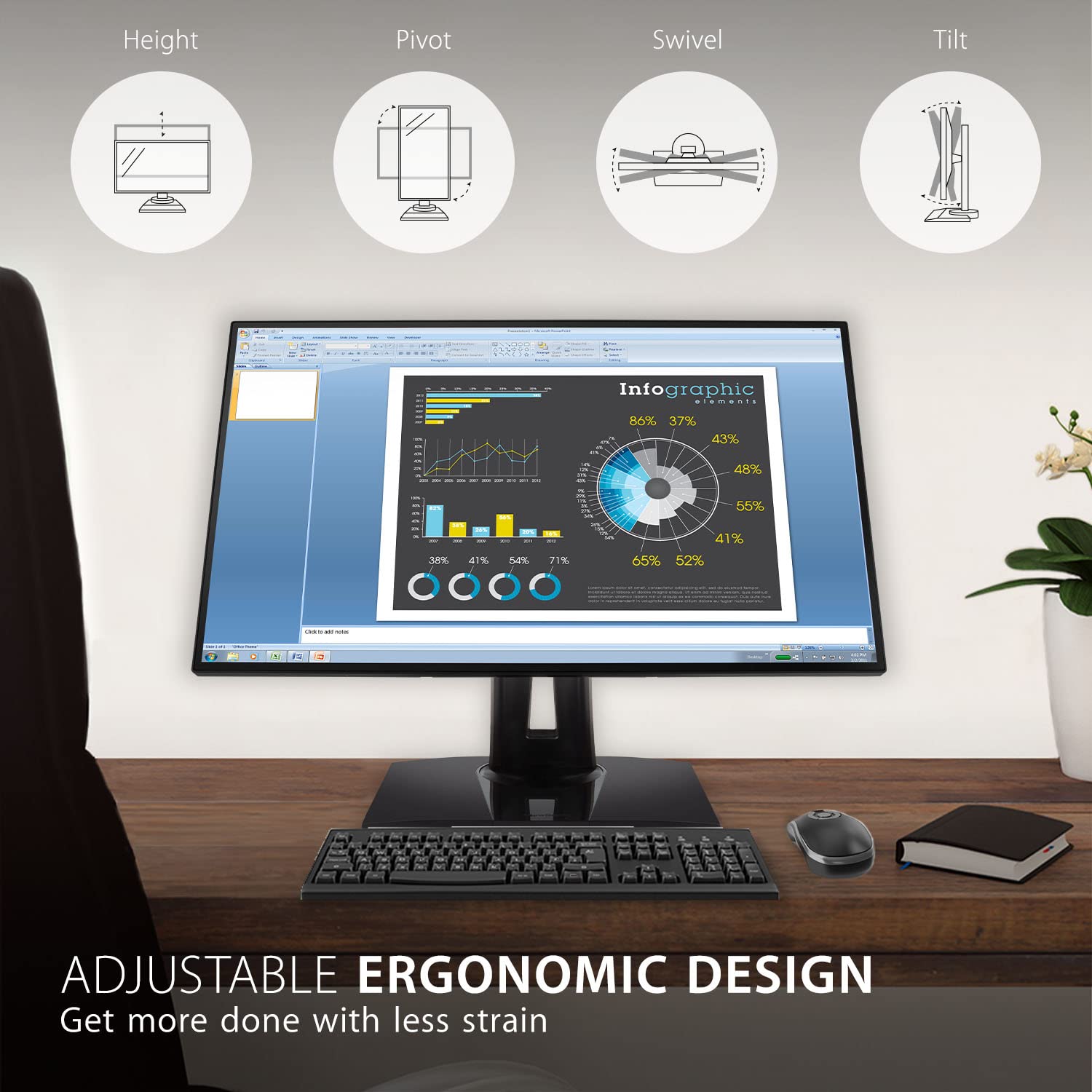 ViewSonic VP2458 24Inch Full HD Professional Monitor with 100 Percent