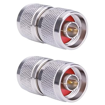 N Connector N Adapter 2 Pack N Male to N Male Connector 50 ohm N Plug Adapter for RF Coax Cable