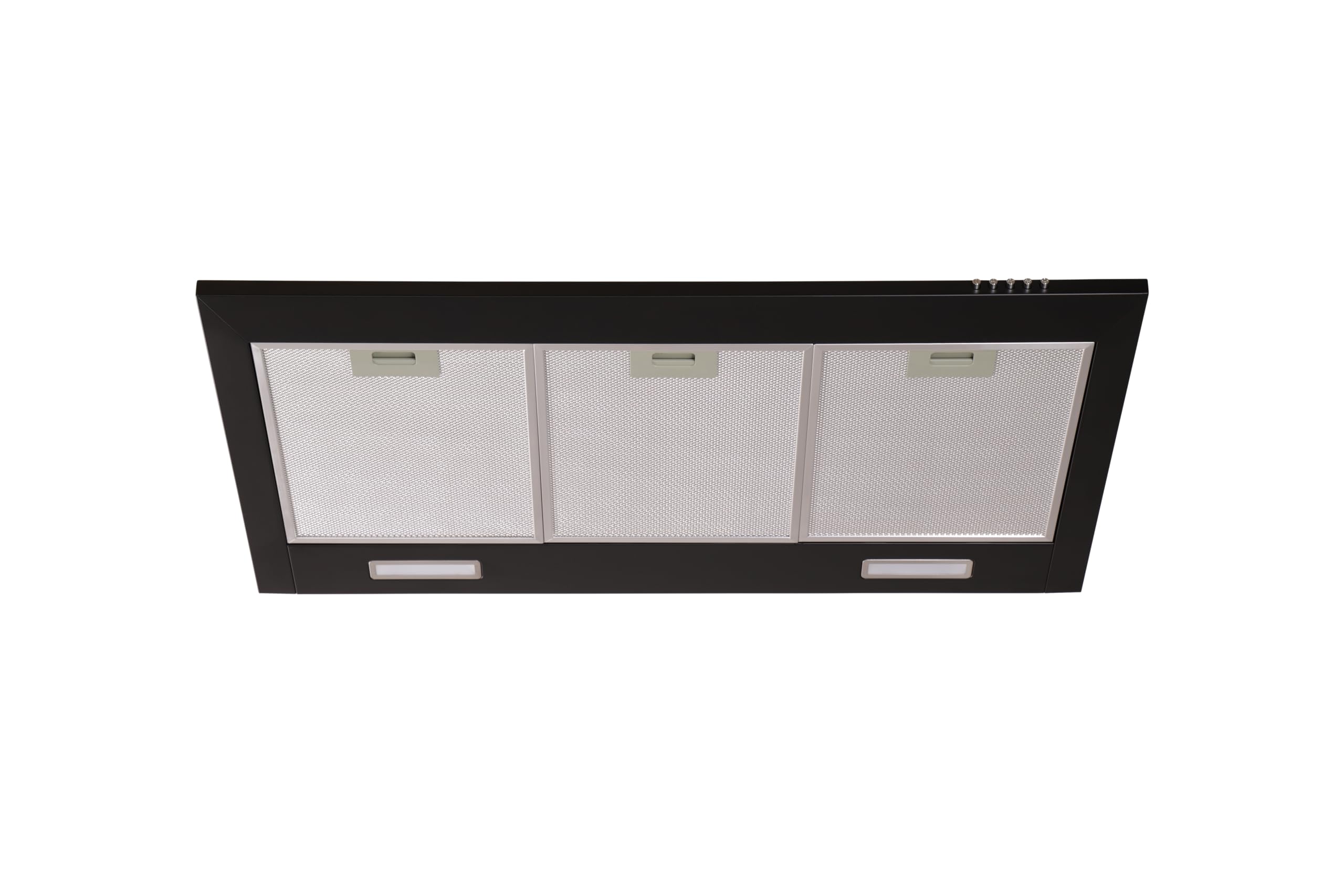 Respekta Dunstabzugshaube Karena / Kaminhaube 90 cm / Metallgehäuse schwarz matt /Abluft - und Umluftfunktion / CH22055-90 S / 53 – 68 dB
