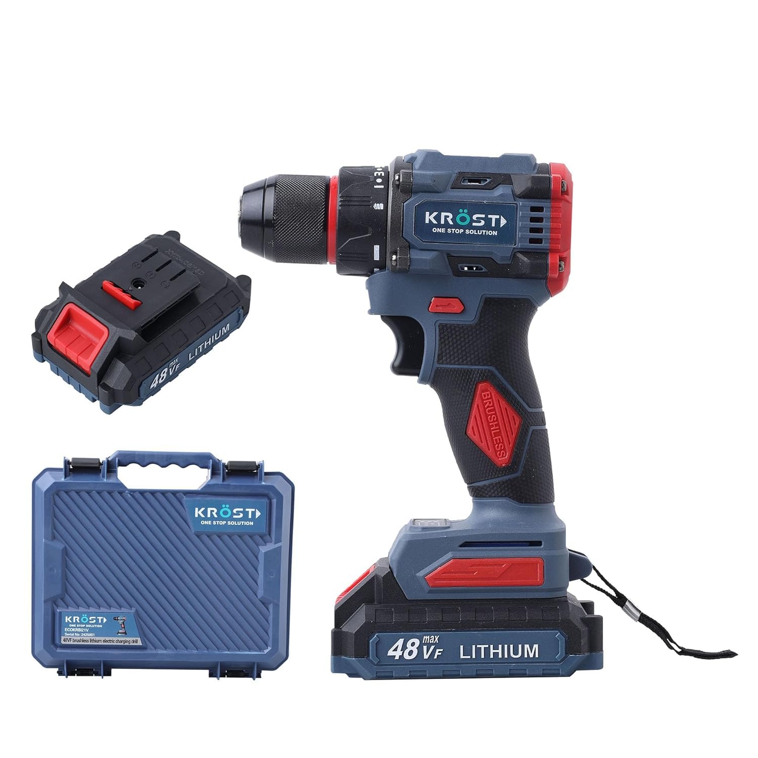 KROST ECO Series Brushless Cordless 21V Multi Function Drill, Metal Chuck - Torque Screwdriver Keyless Drill Chuck 2pcs 21V Li-Ion Batteries (B0DJ364JG6) Amazon Price History, Amazon Price Tracker