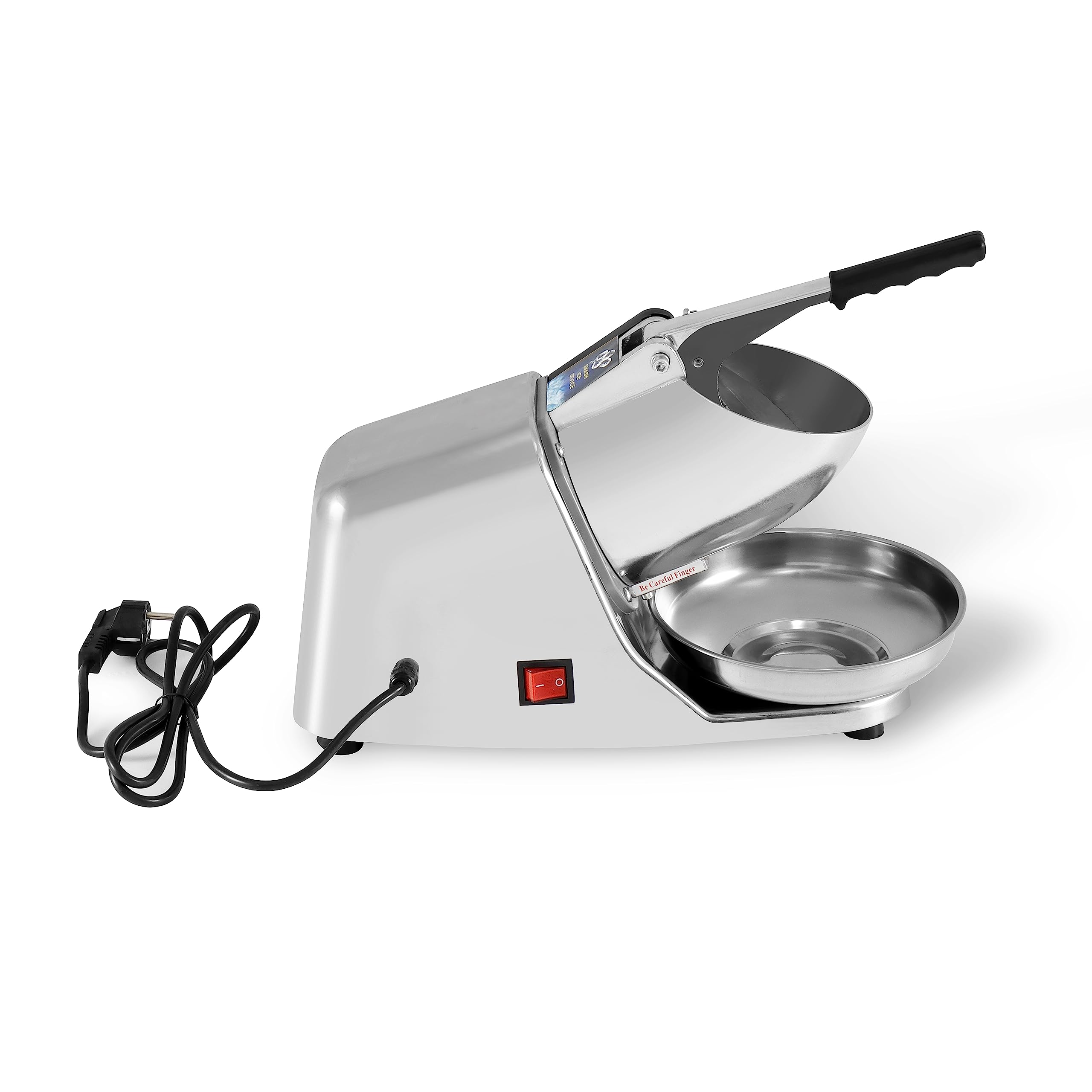 MBH - Picadora de hielo profesional eléctrica para hostelería. Triturador de hielo industrial manual para bar y restaurante.