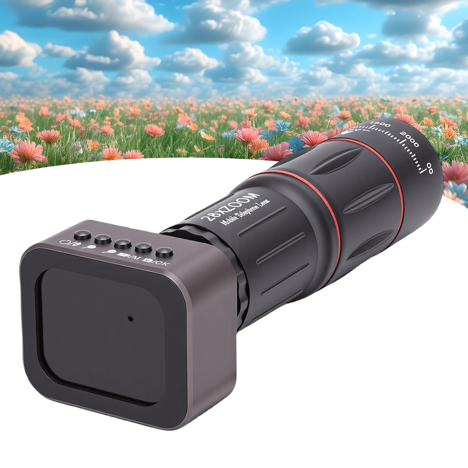 Generic Telecamera Monoculare con Teleobiettivo 18X, Compatta e Leggera, Registrazione Video HD per Birdwatching, Escursionismo, Viaggi Avventurosi
