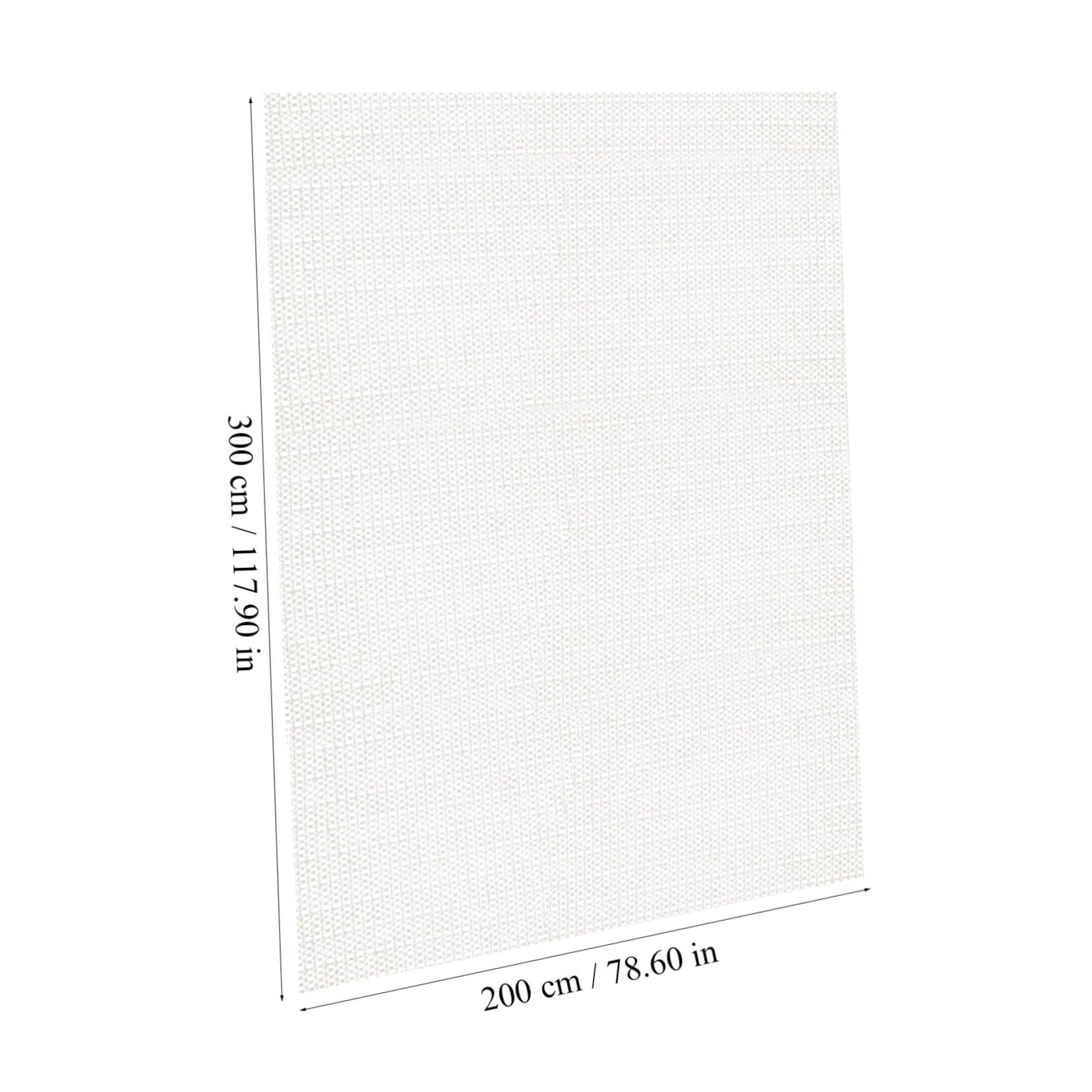 Gatuida Tapis et Empêche Le Glissement Antidérapant 200x300 Cm Blanc en PVC Protège Les Sols en Bois Dur pour Tapis de Couloir et Escalier