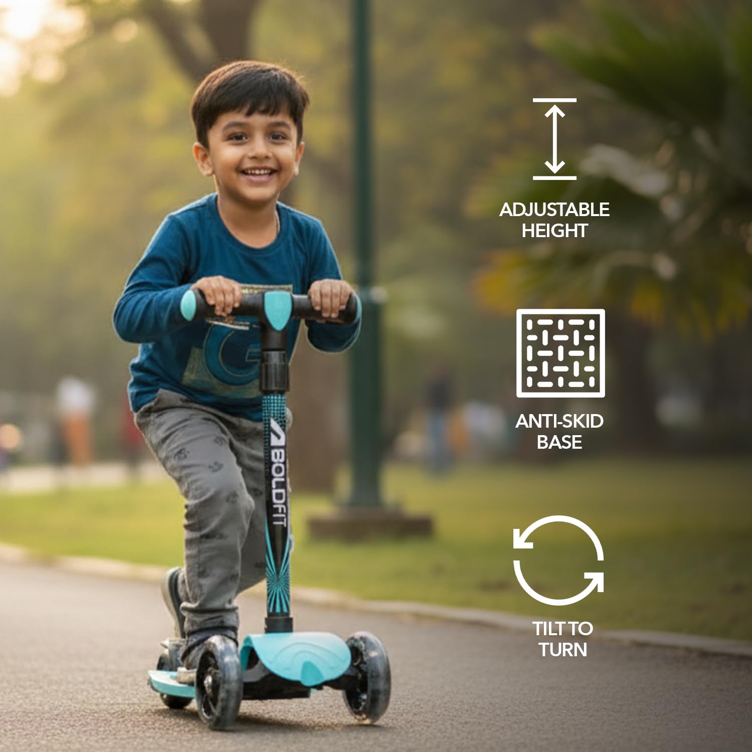 Boldfit Kids 3 Wheel Scooter - LED Lights & Foldable! -7 Boldfit Kids 3 Wheel Scooter - LED Lights & Foldable! -7