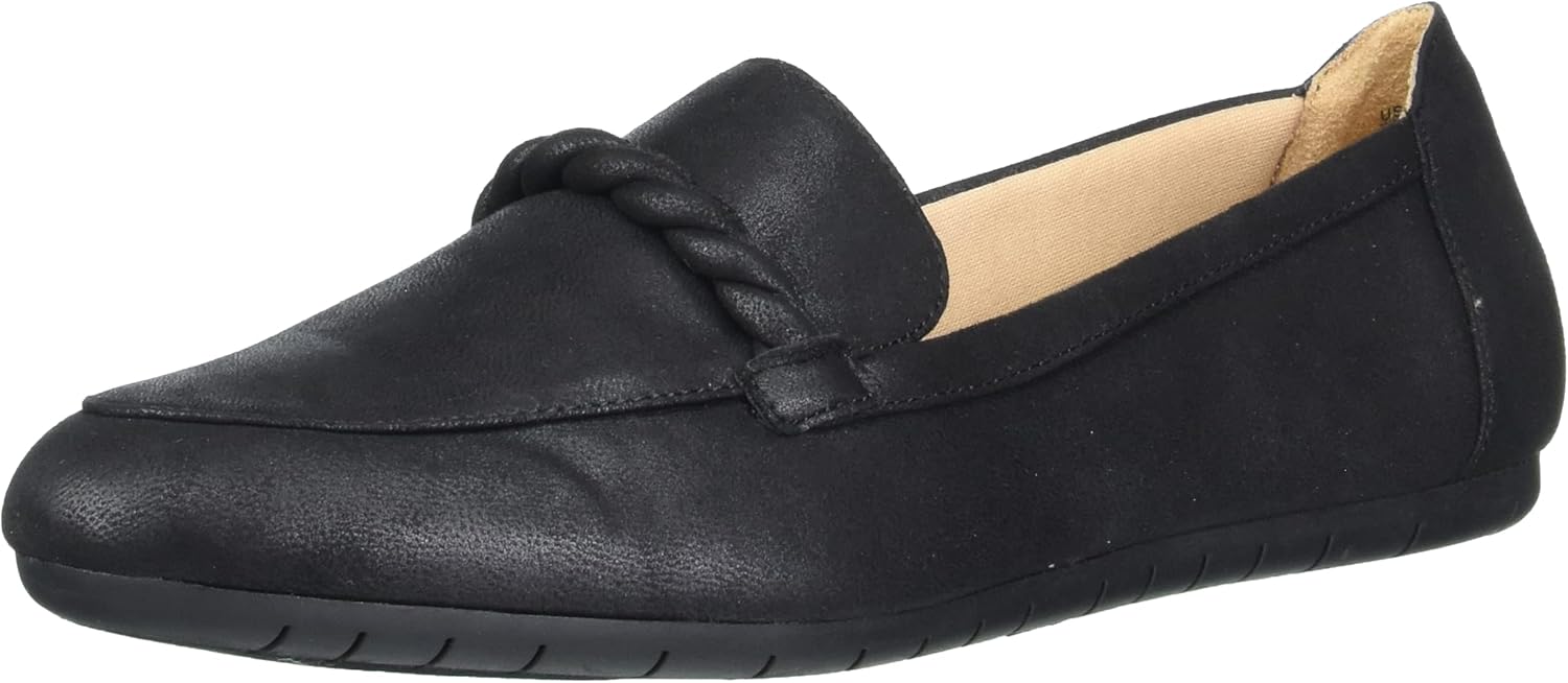 LifeStride Womens Drew Loafer Black/Black 9.5 M