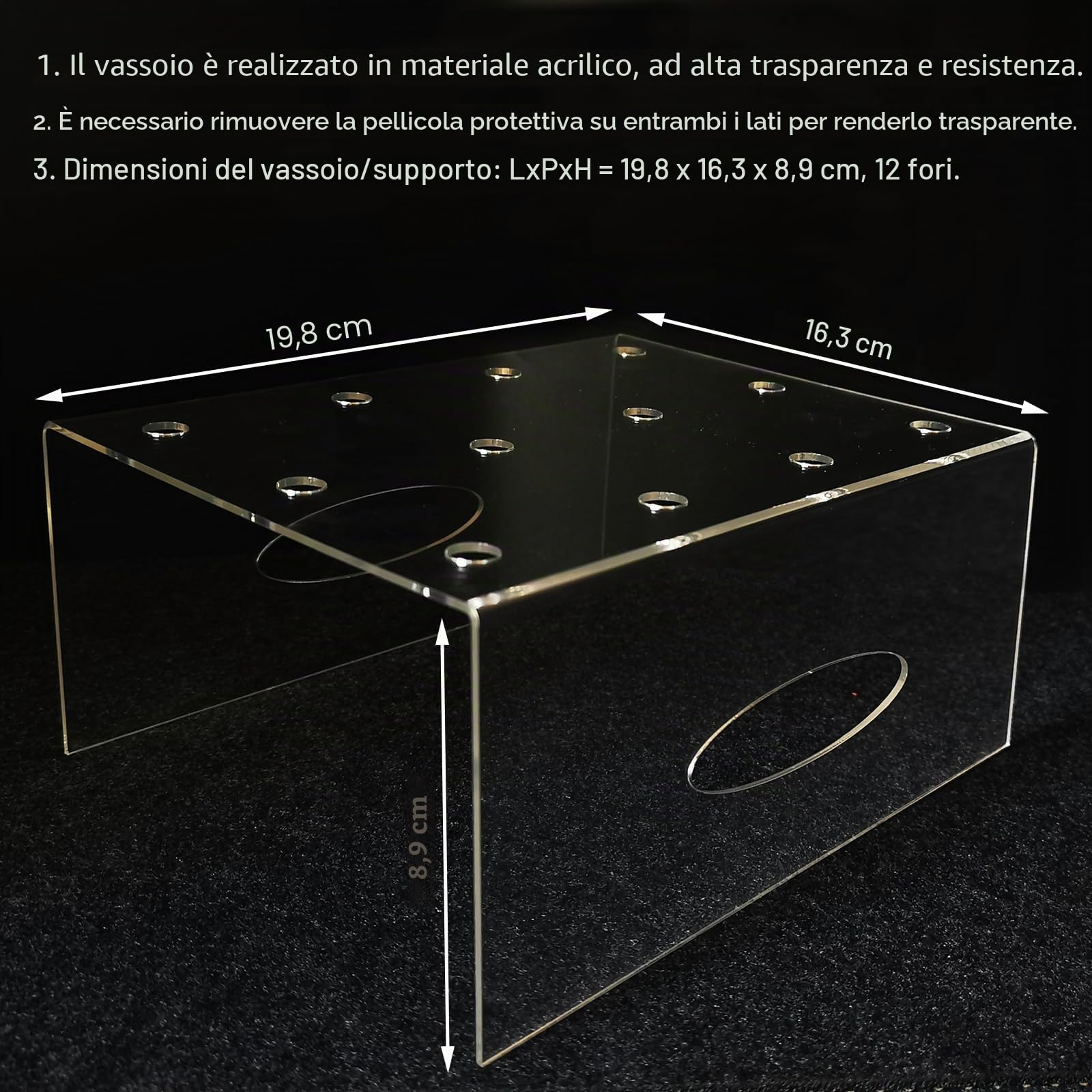 Set da 12 scatole per cake pop con vassoio, supporto per stampi per torte, per dolcetti, dessert, snack