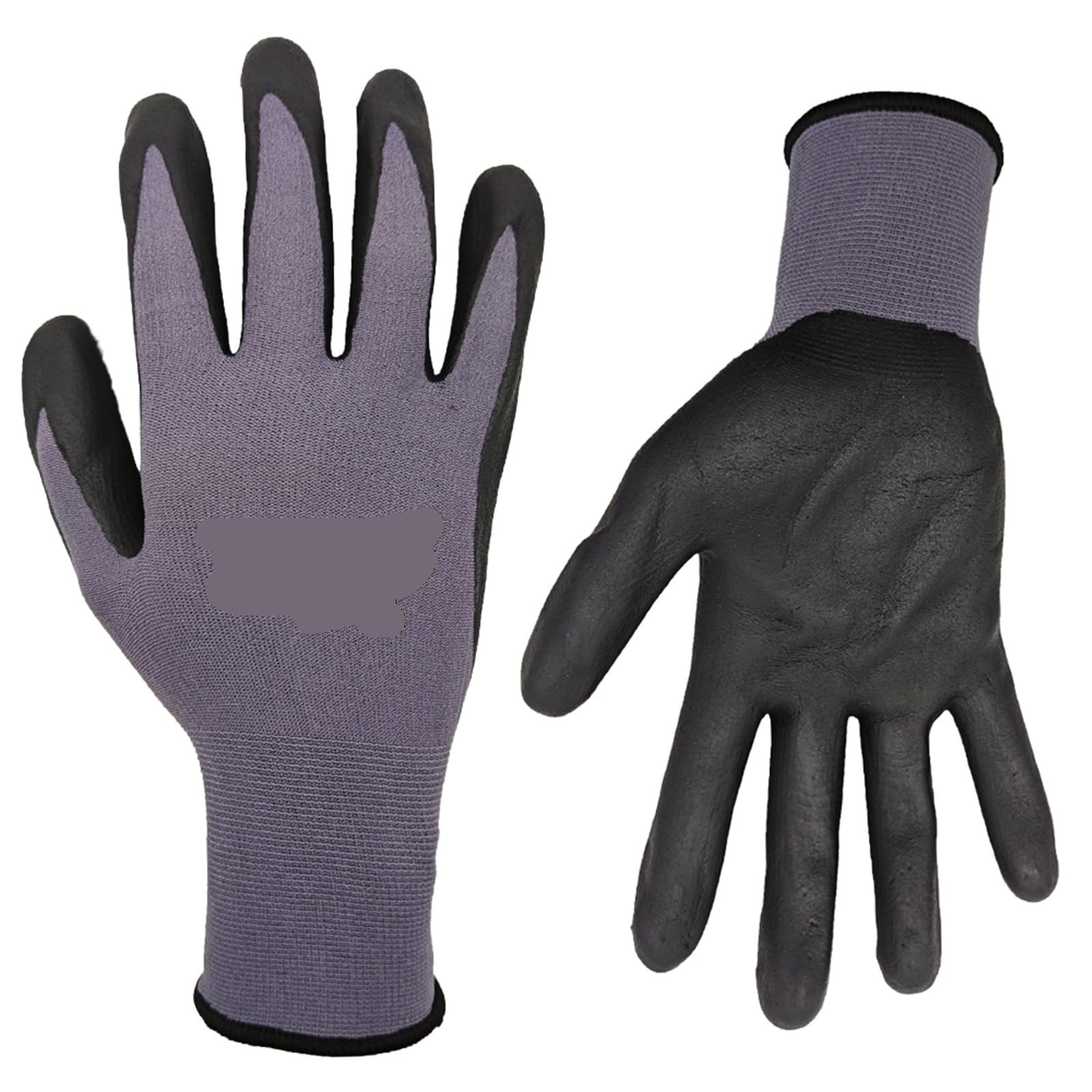 Genérico Compatible con 10 pares de guantes de trabajo mecánicos, finos y cómodos, recubiertos con palma de nitrilo de nailon CE(M)