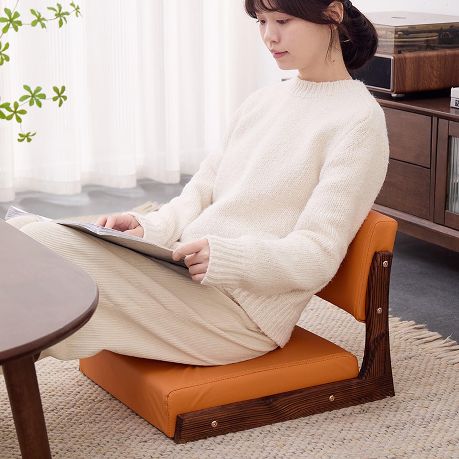 Chaise De Sol Tatami,Siège De Sol De Chaise De Salon,Tatami inclinable Chaise de Plancher,Chaise de Sol Japonaise multifonctionnelle,Chaise de Sol de méditation,pour Balcon,Salon,Chambre