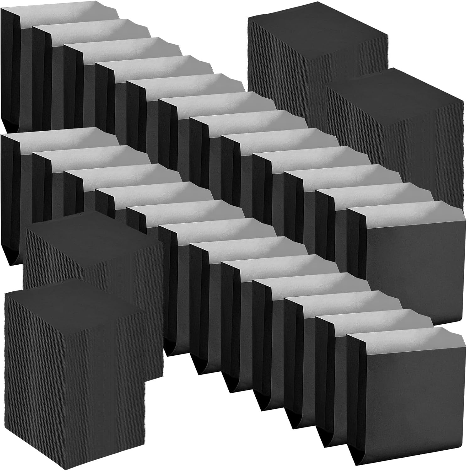 Yeaqee 300 Pcs Waxed Black Kraft Feminine Hygiene Liner Bag