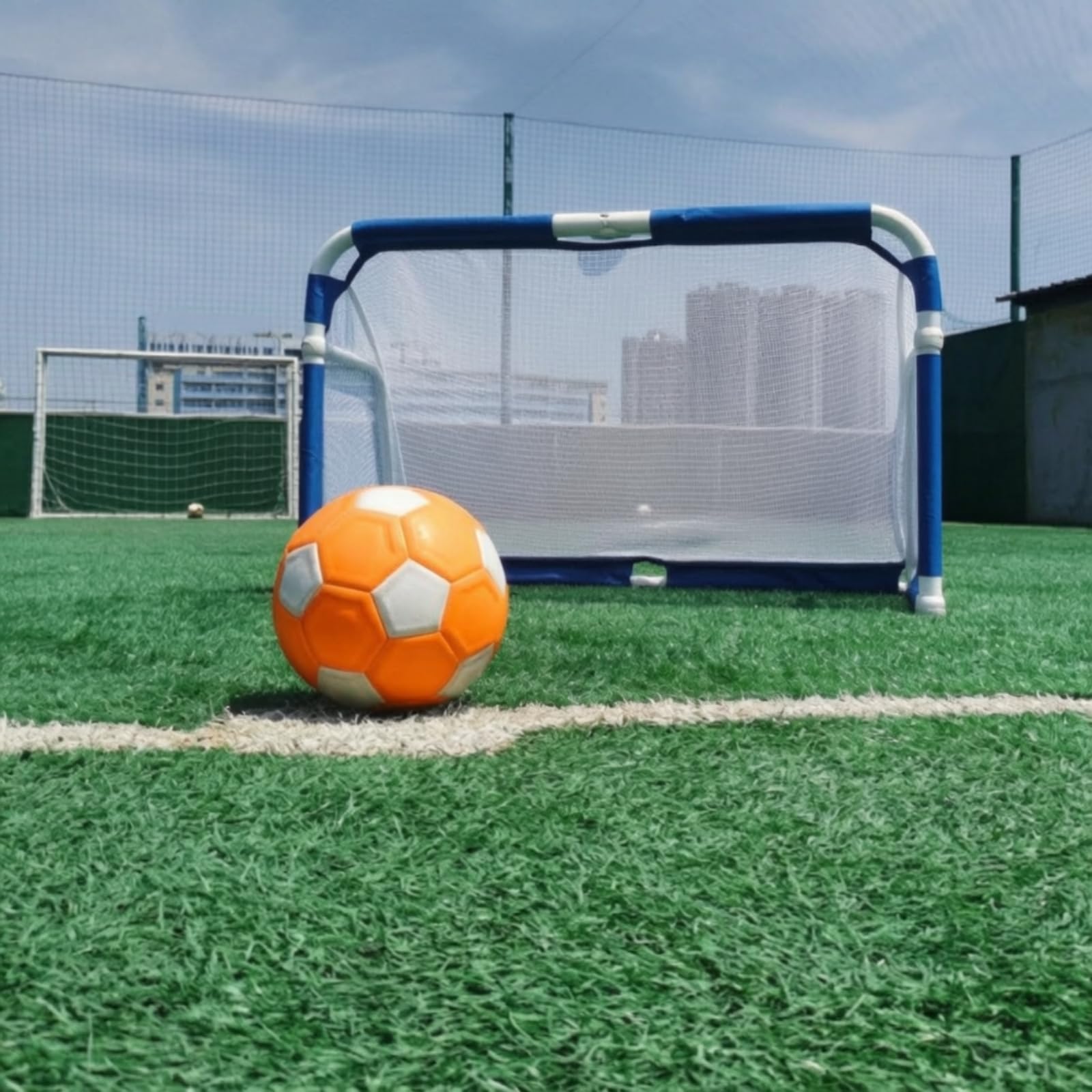 Amagogo Porta da Calcio Pieghevole Portatile Rete da Calcio Porta Allenamento Obiettivo Passaggi Struttura in Lega di Alluminio con Piedini Stabilizzatori