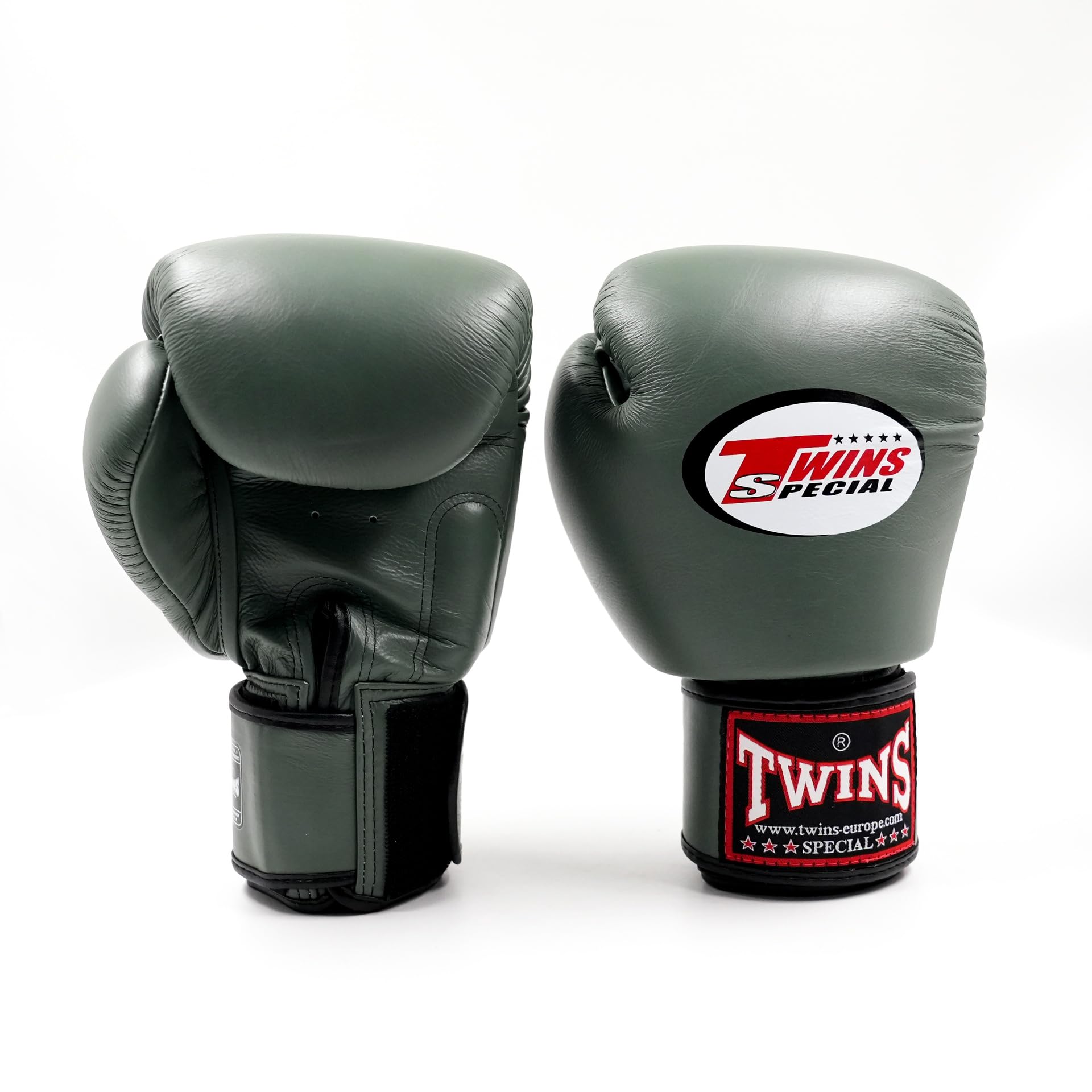 Twins BGVL3 Velcro Boxing Gloves Olive Green โ image 1