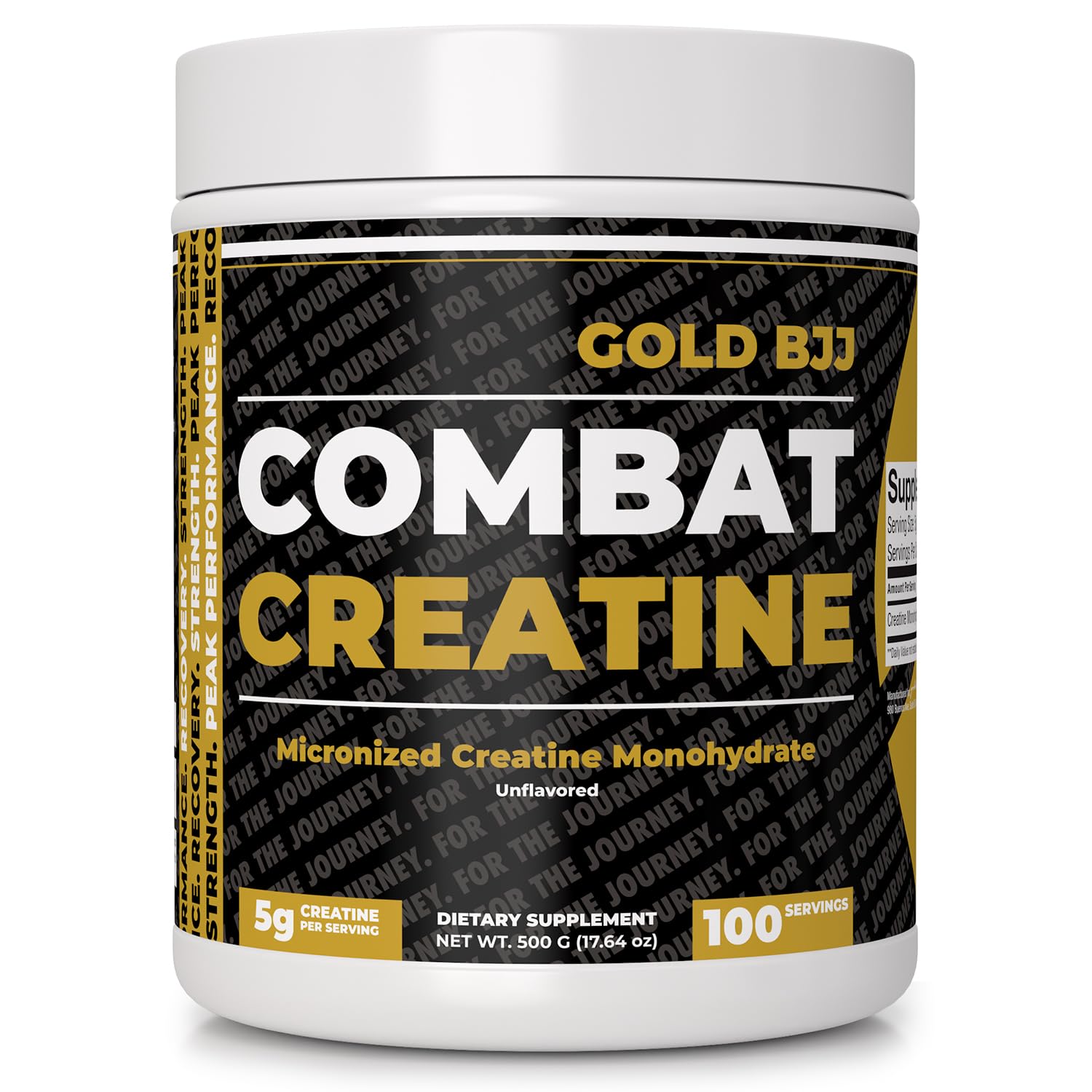 Gold BJJGold BJJ Combat Creatine - Micronized Creatine Monohydrate Powder for Jiu Jitsu Athletes (100 Servings)