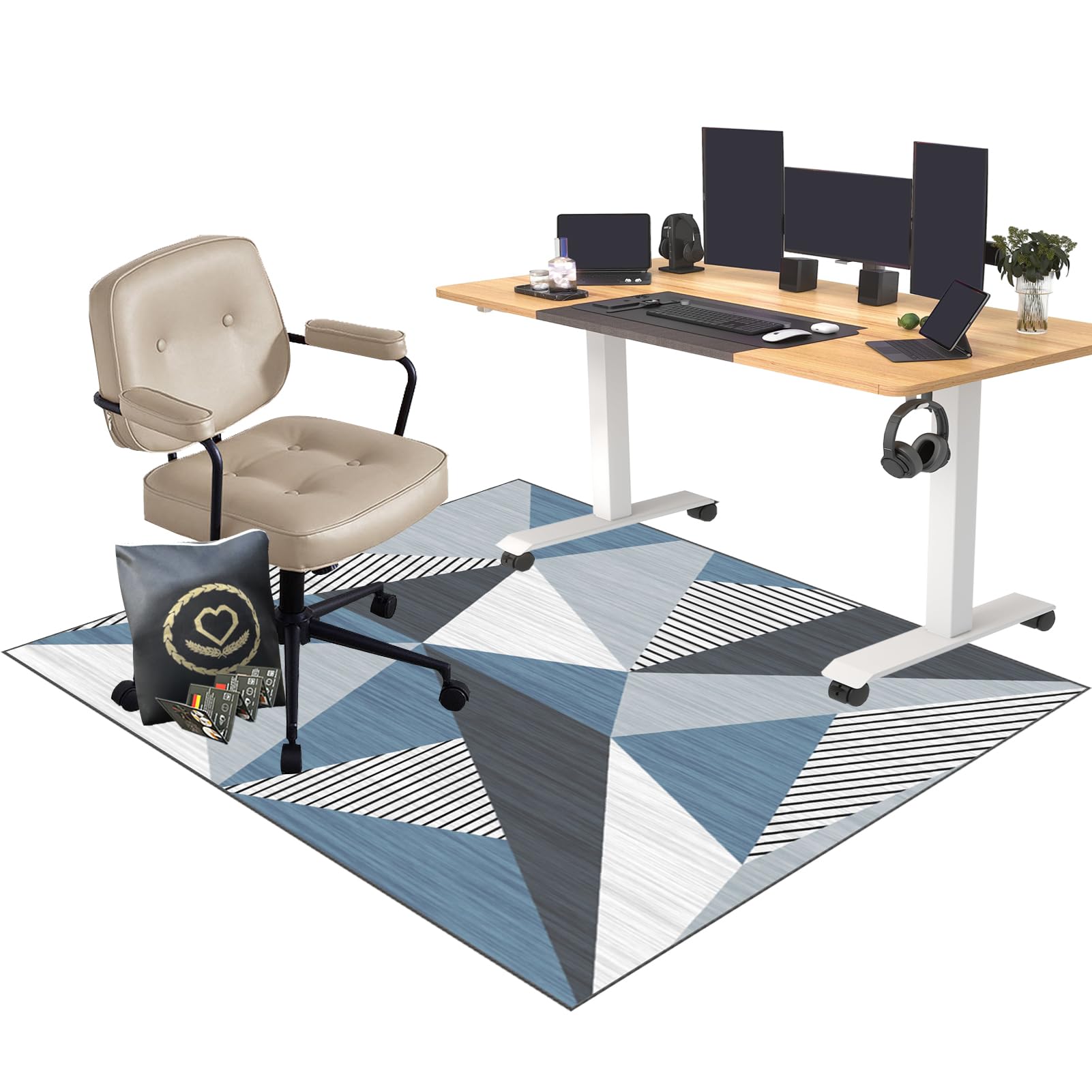 Alfombra Silla Ruedas Gaming Oficina, Alfombra Silla Escritorio, Gaming Protector de Suelo, Oficina Escritorio Gamer Alfombrilla, Alfombras para Sillas, Alfombra Suelo Gaming 80 x 120 cm