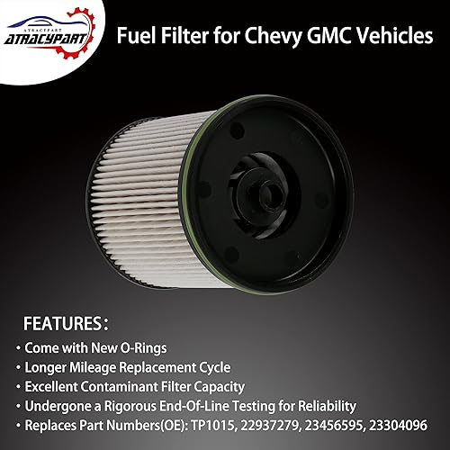 Miniatura 2 de Paquete de 2 filtros de combustible con sellos repuesto para Chevy Cruze 2014-2018 Silverado 2500HD 3500HD GMC Sierra 2500HD 3500HD 3500HD