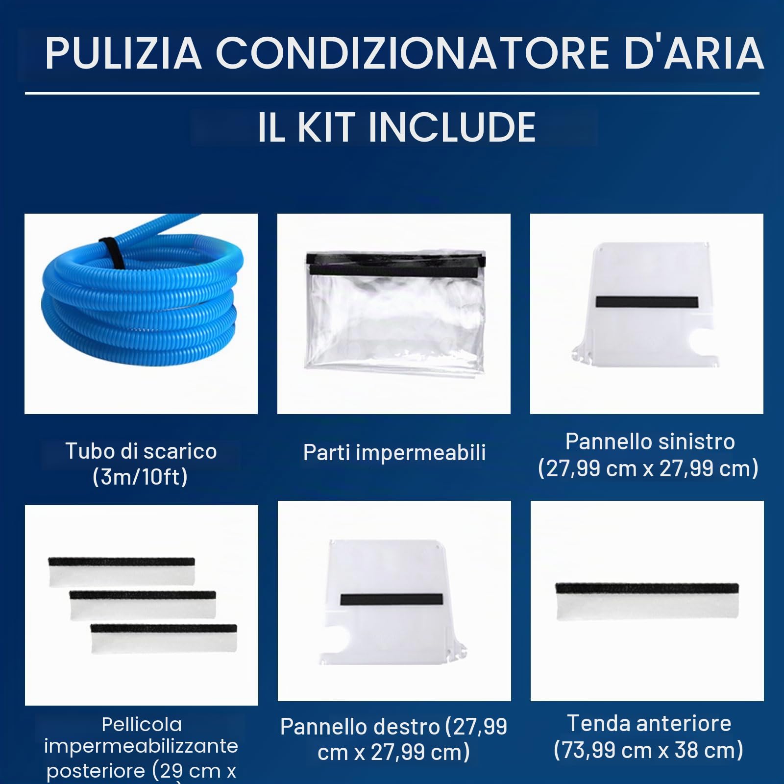Copertura di Pulizia per Condizionatore D'aria,Sacchetto di Pulizia aria condizionata,A parete Kit di Copertura per la Pulizia del Condizionatore D'aria con Tubo Dell'acqua Tubo
