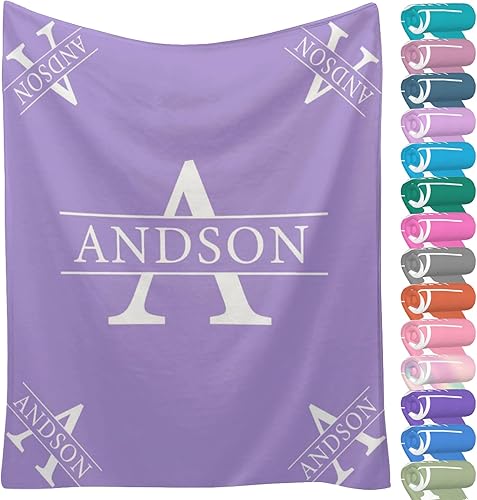 Miniatura 9 de Mantas personalizadas con nombre para niños y adultos, manta personalizada con nombre para niño y niña, manta personalizada de 30 x 40 pulgadas Arco