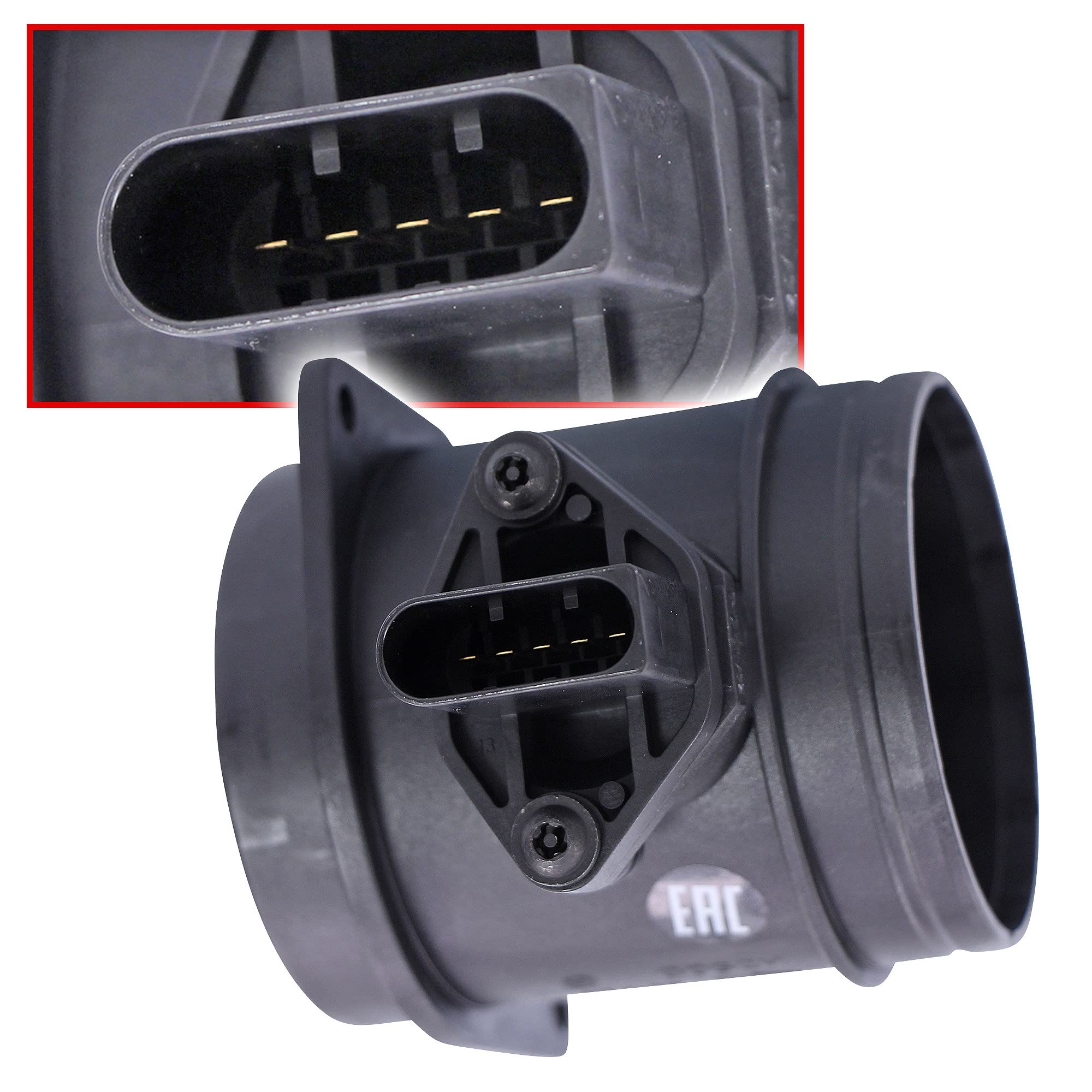 BOSCH Medidor de masa de aire Sensor De Flujo De Aire 0 280 218 073 Compatible con VW Golf IV Hatchback 1J1 Golf V Hatchback 1K1 Multivan T5 7HM, 7HN, 7HF, 7EF, 7EM, 7EN Passat B5 GP Variant 3BG, 3B6