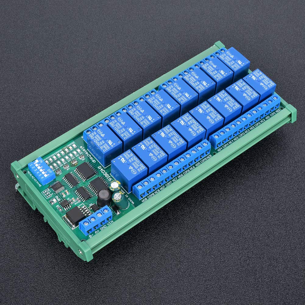 Módulo de expansión PLC de 16 Canales Relé para Suministros eléctricos de Control Remoto con protocolo RTU(R4D3B16-R with DIN Rail Box)