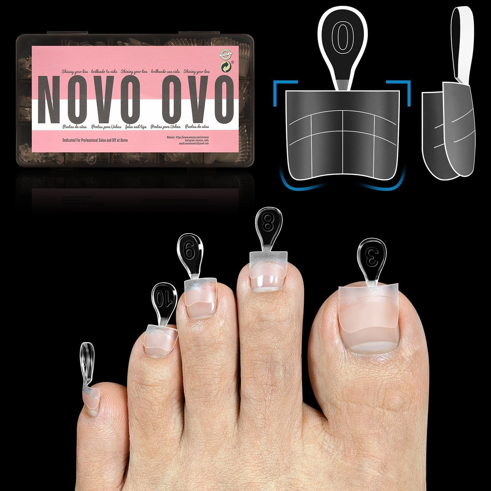 NOVO OVO Half Cover Fake Toe Tips