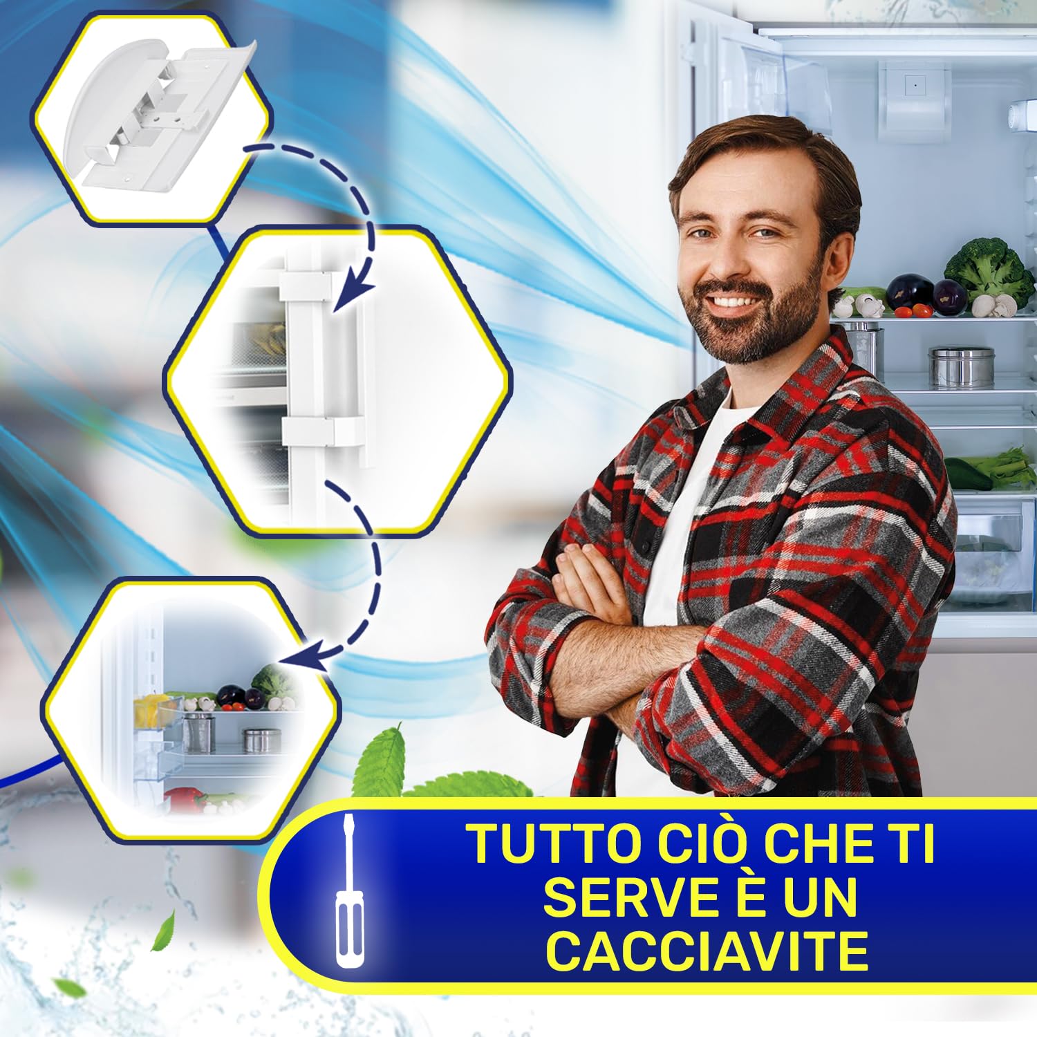 MONTERAL Maniglia Frigorifero Combinati e Congelatore Verticale 182 x 90 x 70 mm con Codice Originale 7042614 704261400 7422679 7422820 742282000 per Liebherr - Garanzia di 10 Anni