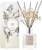 Airkeep Reed Diffuser Set,3.38 fl oz (100 ml) - Clean Linen Oil Diffusers with 8 Reed Sticks,Home Fragrance Reed Diffuser for Bathroom Shelf Decor