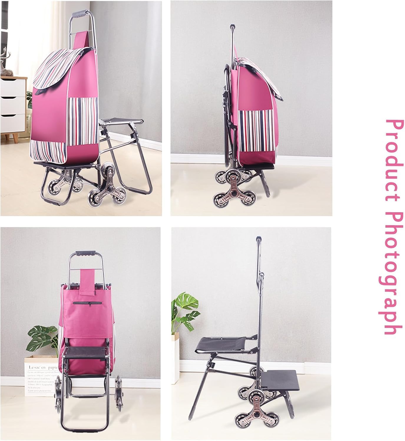 Carrello portautensili pieghevole con ruote, versatile carrello per la spesa per un facile trasporto, ideale per la spesa e l'uso quotidiano