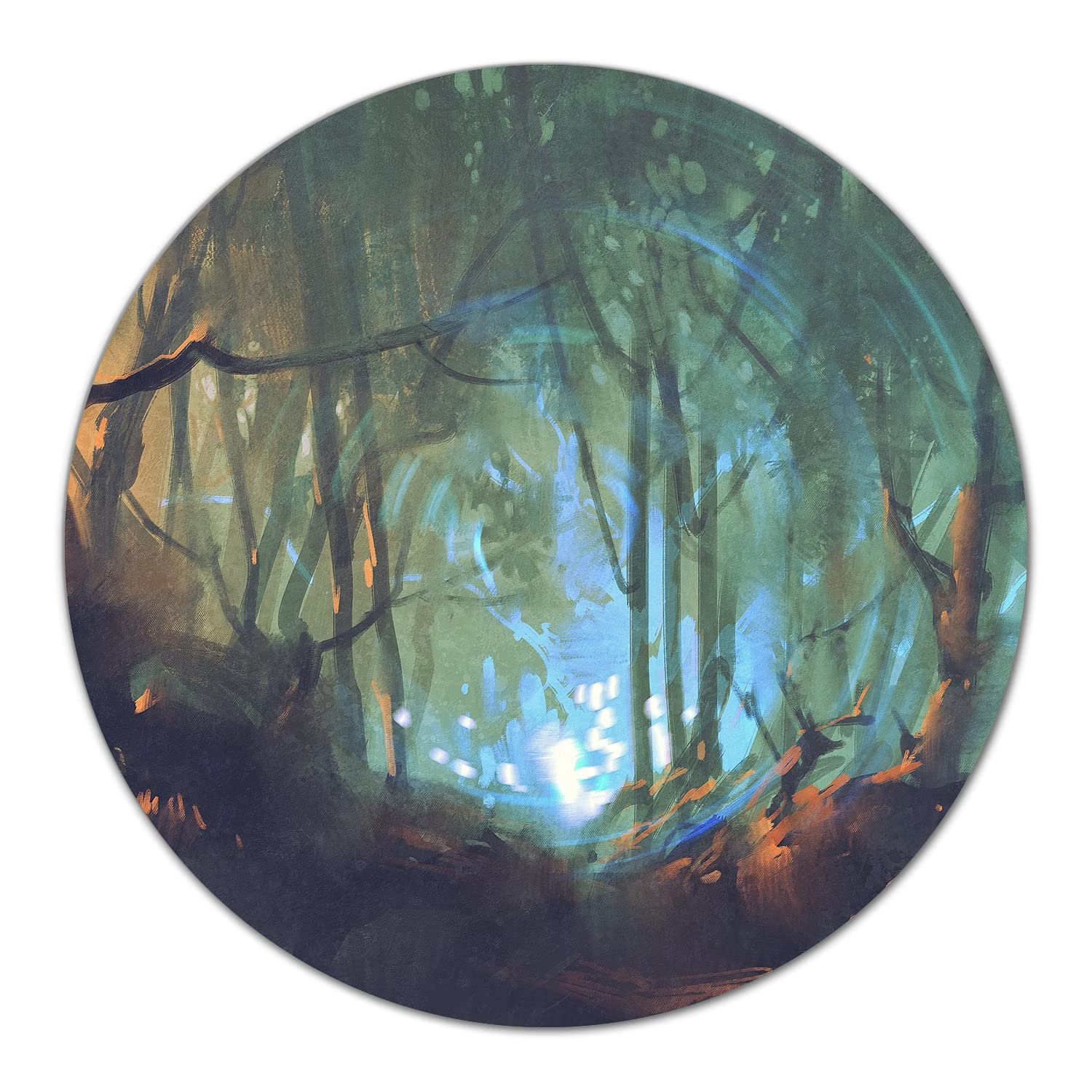 Coloray Glas Schneidebrett 40cm Herdabdeckplatte Servieren von Speisen Spritzschutz Glasabdeckplatte Gehärtetes Glas Induktionsherdabdeckung - Dunkles wald düsteres waldland dunkle farben