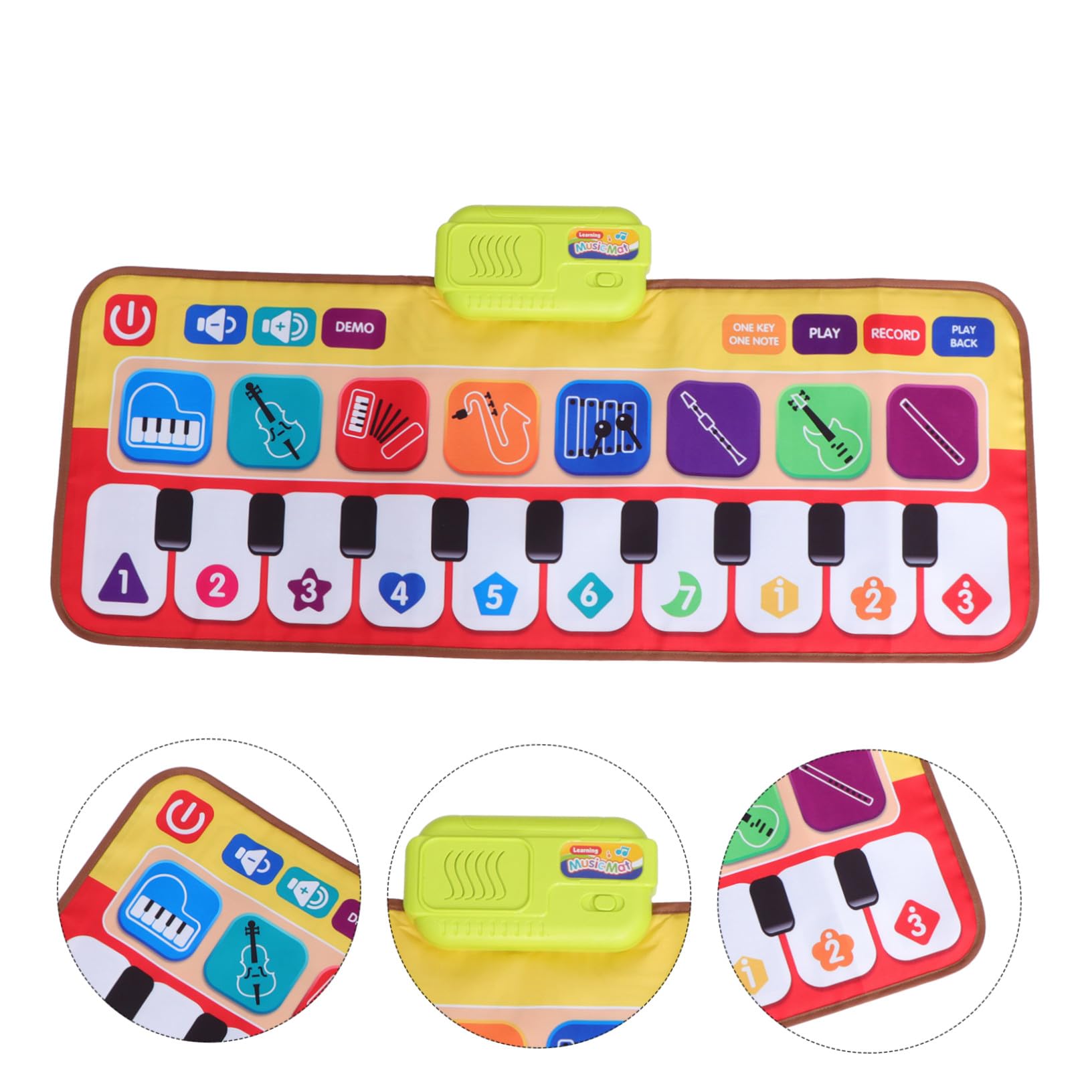Tappeto Musicale Pianoforte da Ballo per Bambini 1 Pezzo | Pieghevole, Flessibile e Resistente Agli Urti, Sviluppa la Cognizione dei Colori, per Bebè e Piccoli
