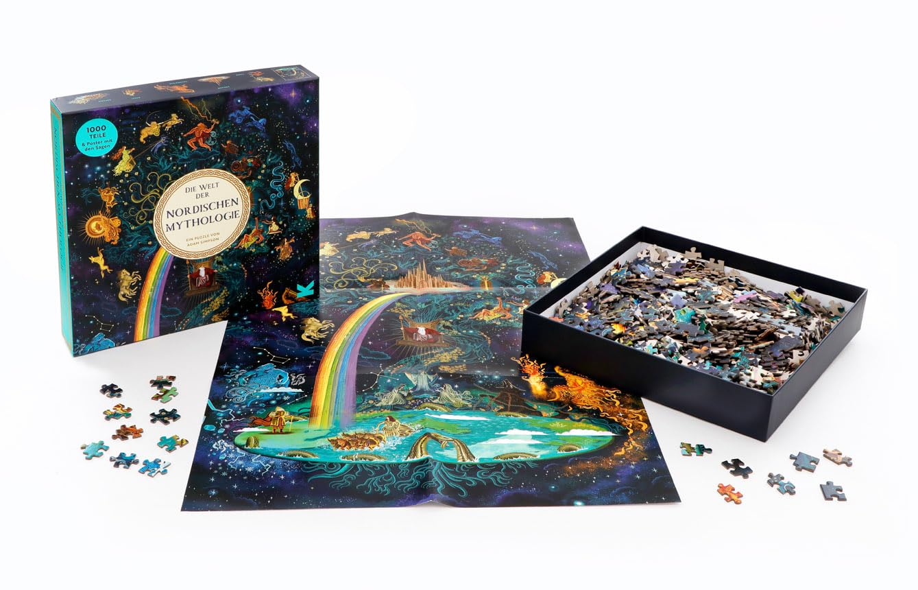 Laurence King Die Welt der nordischen Mythologie. EIN 1000-Teile-Puzzle, Yellow