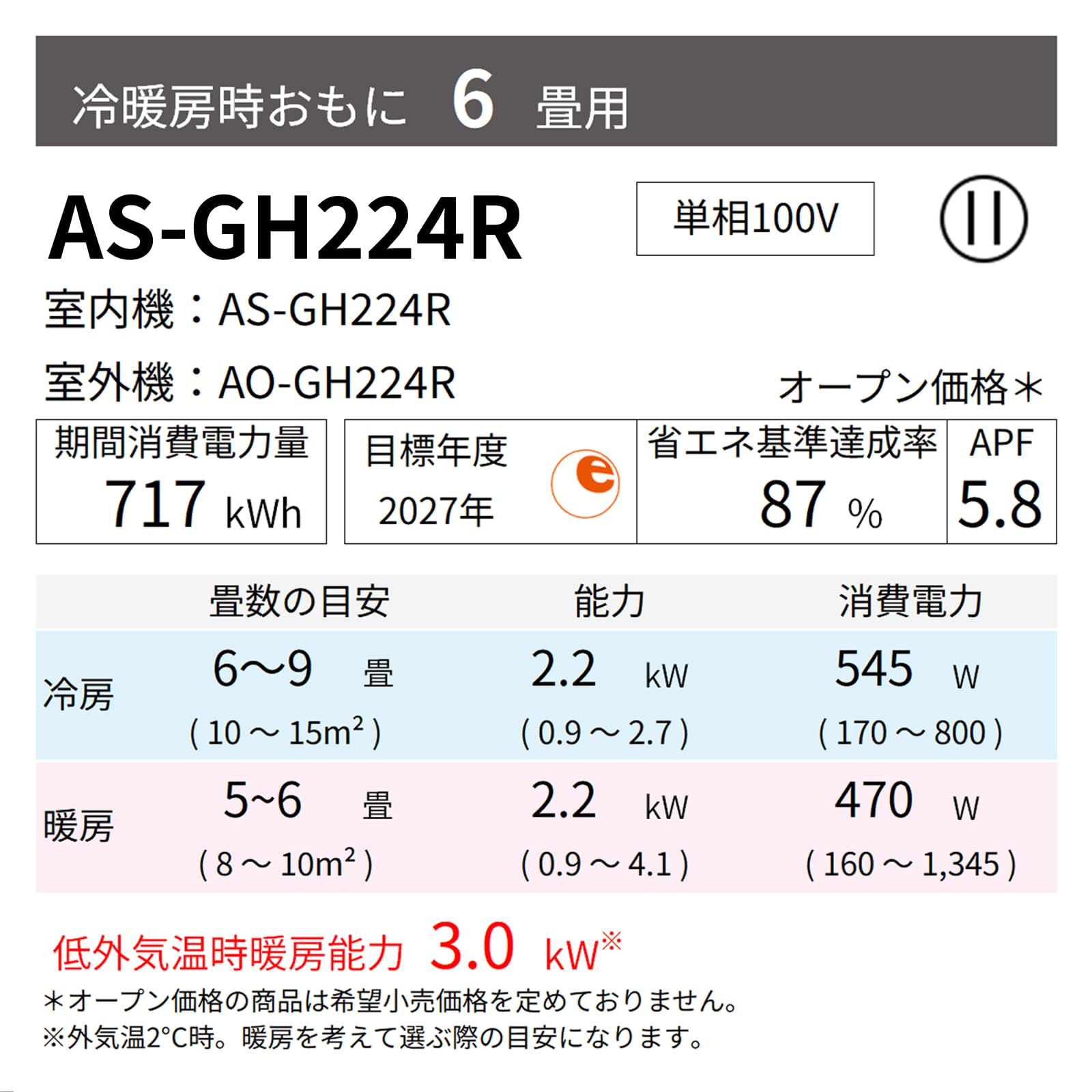 Amazon | ノクリア nocria エアコン 2024年 GHシリーズ AS