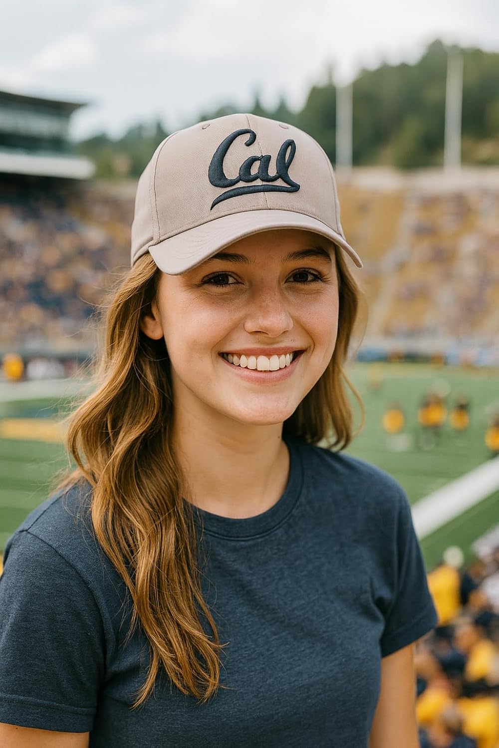 Officially Licensed Cal Berkeley Gray/Navy MVP Hat Classic Embroidered University Team Logo Adjustable Structured Blue Sports Cap