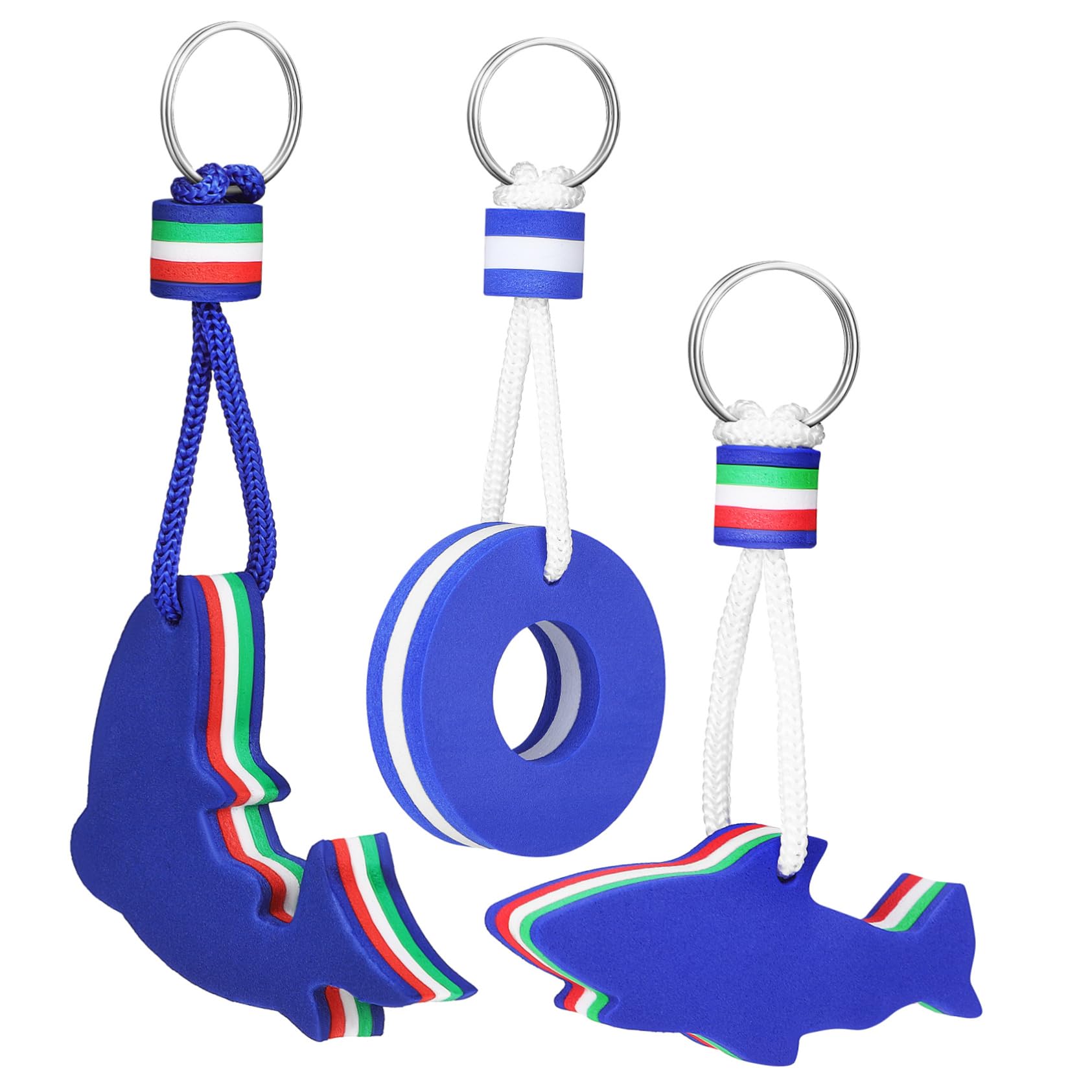 CAXUSD 3pcs Floating Keychains for Boat Keys Water Sports Key for Fishing Swimming and Surfing Activities